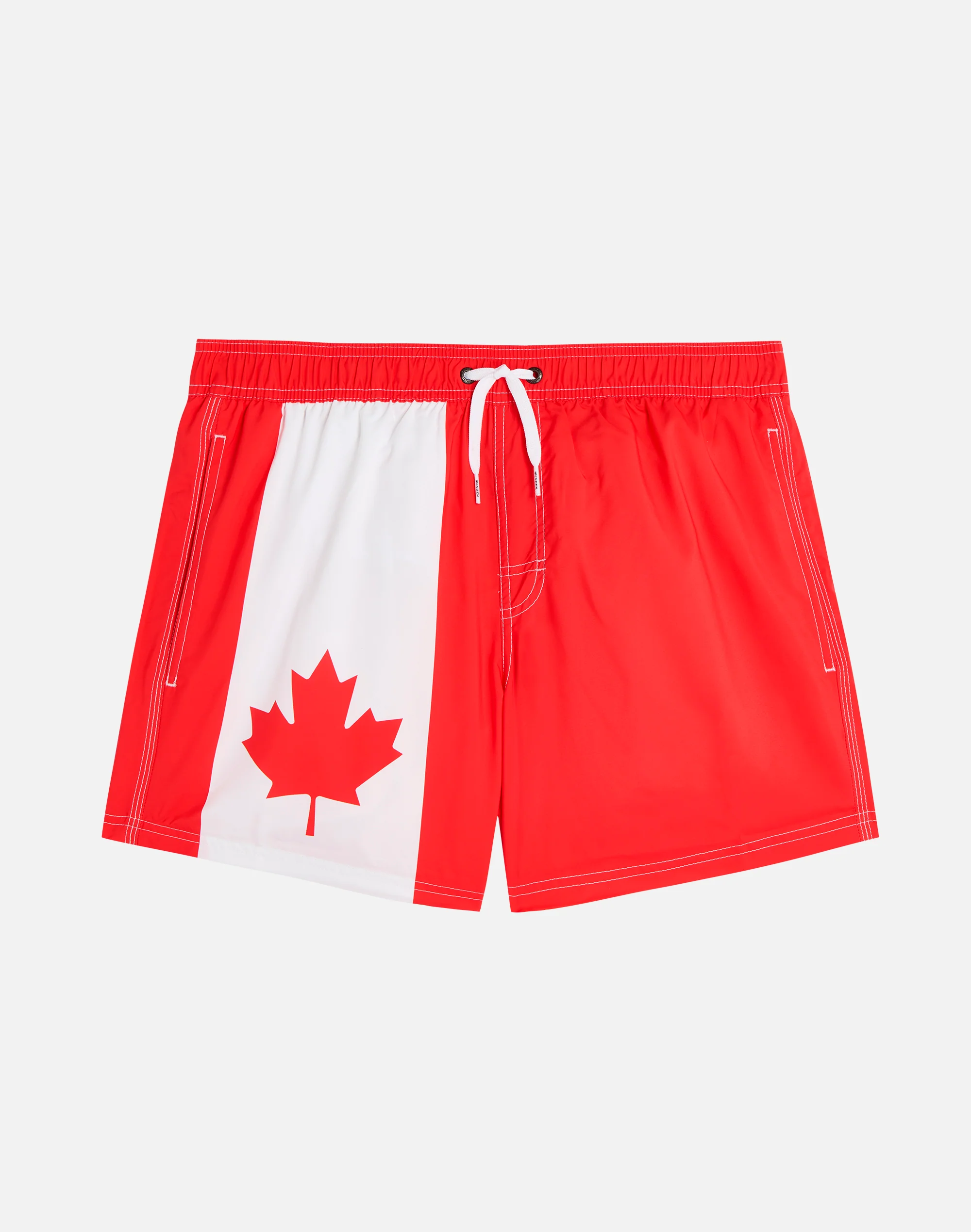 COSTUME DA BAGNO CORTO VITA ELASTICATA POLIESTERE RICICLATO REPREVE® BANDIERA CANADA - Image 4