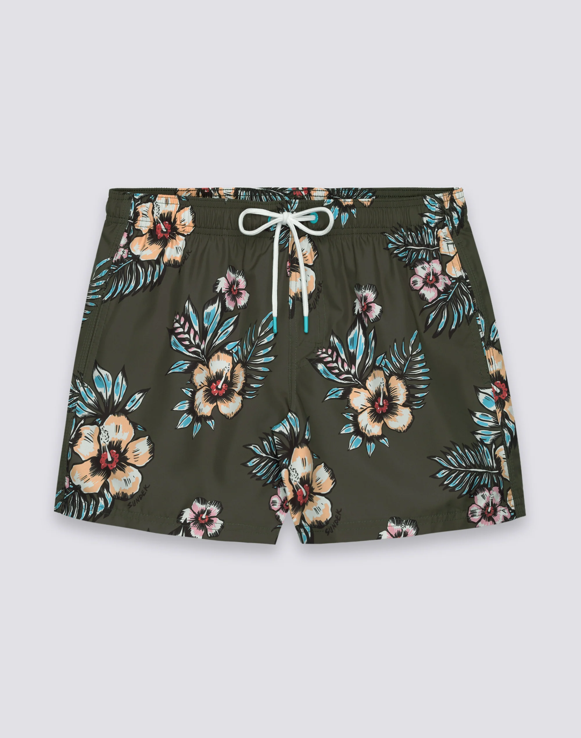 COSTUME DA BAGNO UOMO CORTO VITA ELASTICATA POLIESTERE RICICLATO REPREVE® CON STAMPA GRAPHIC FLOWER - Image 2