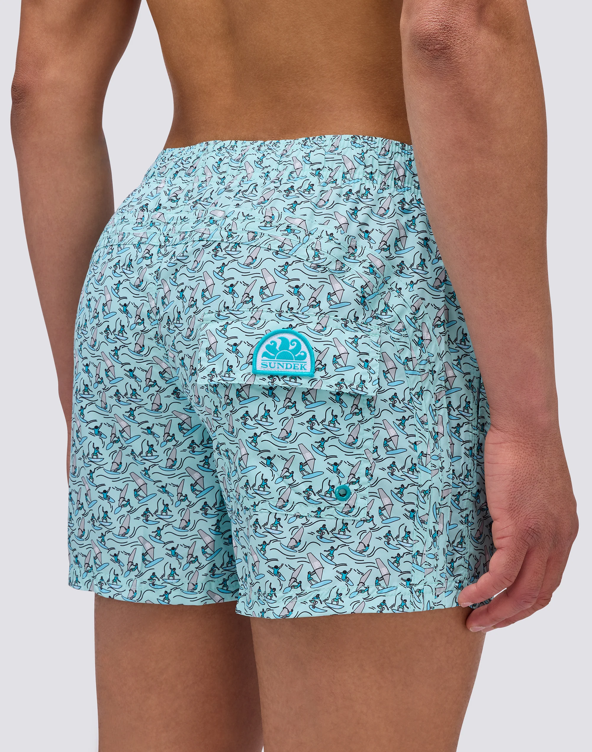 COSTUME DA BAGNO CORTO VITA ELASTICATA REPREVE® CON STAMPA MINI SURF - Image 3