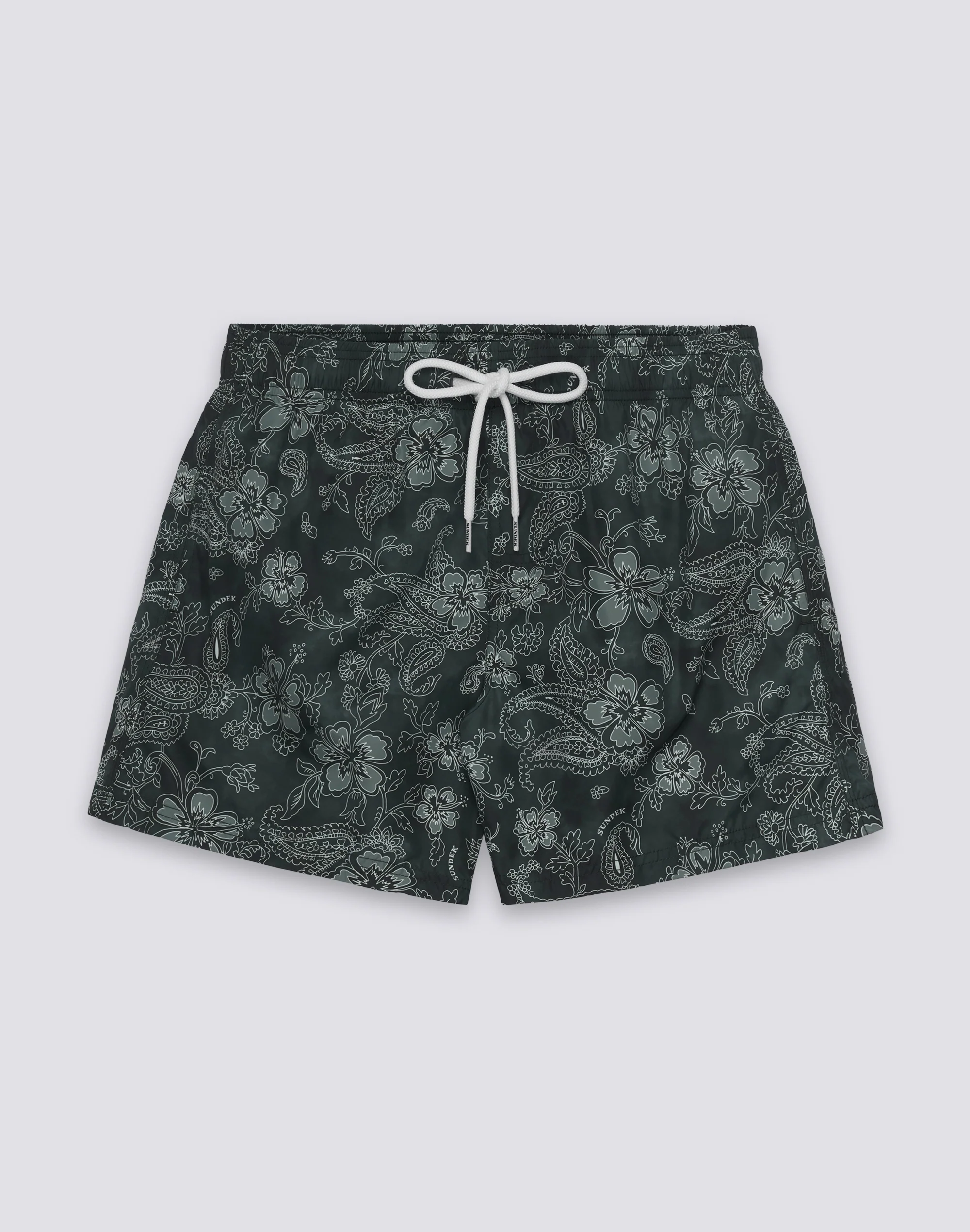 COSTUME DA BAGNO UOMO CORTO VITA ELASTICATA STAMPA HIBI PAISLEY IN POLY RICICLATO