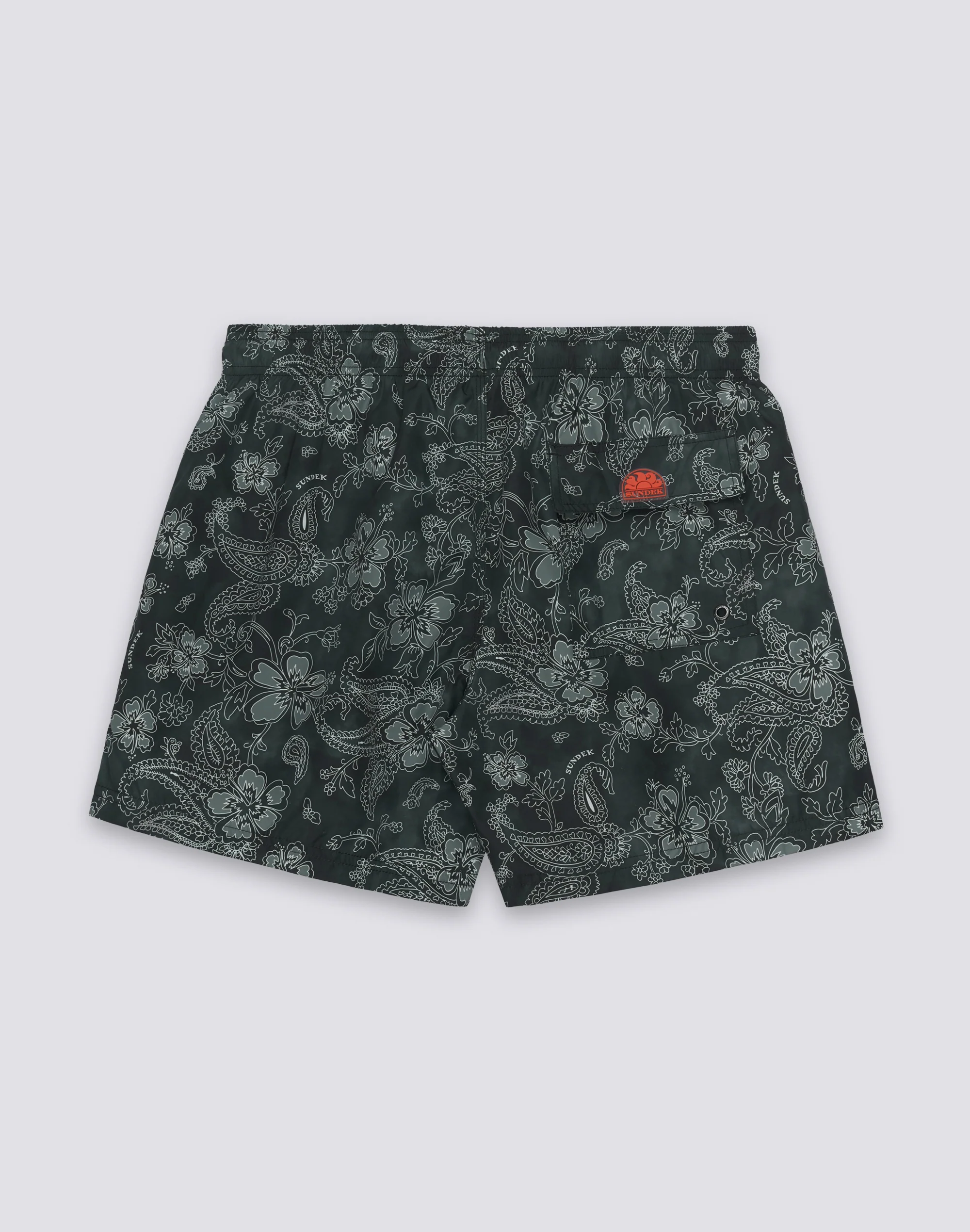 COSTUME DA BAGNO UOMO CORTO VITA ELASTICATA STAMPA HIBI PAISLEY IN POLY RICICLATO - Image 2