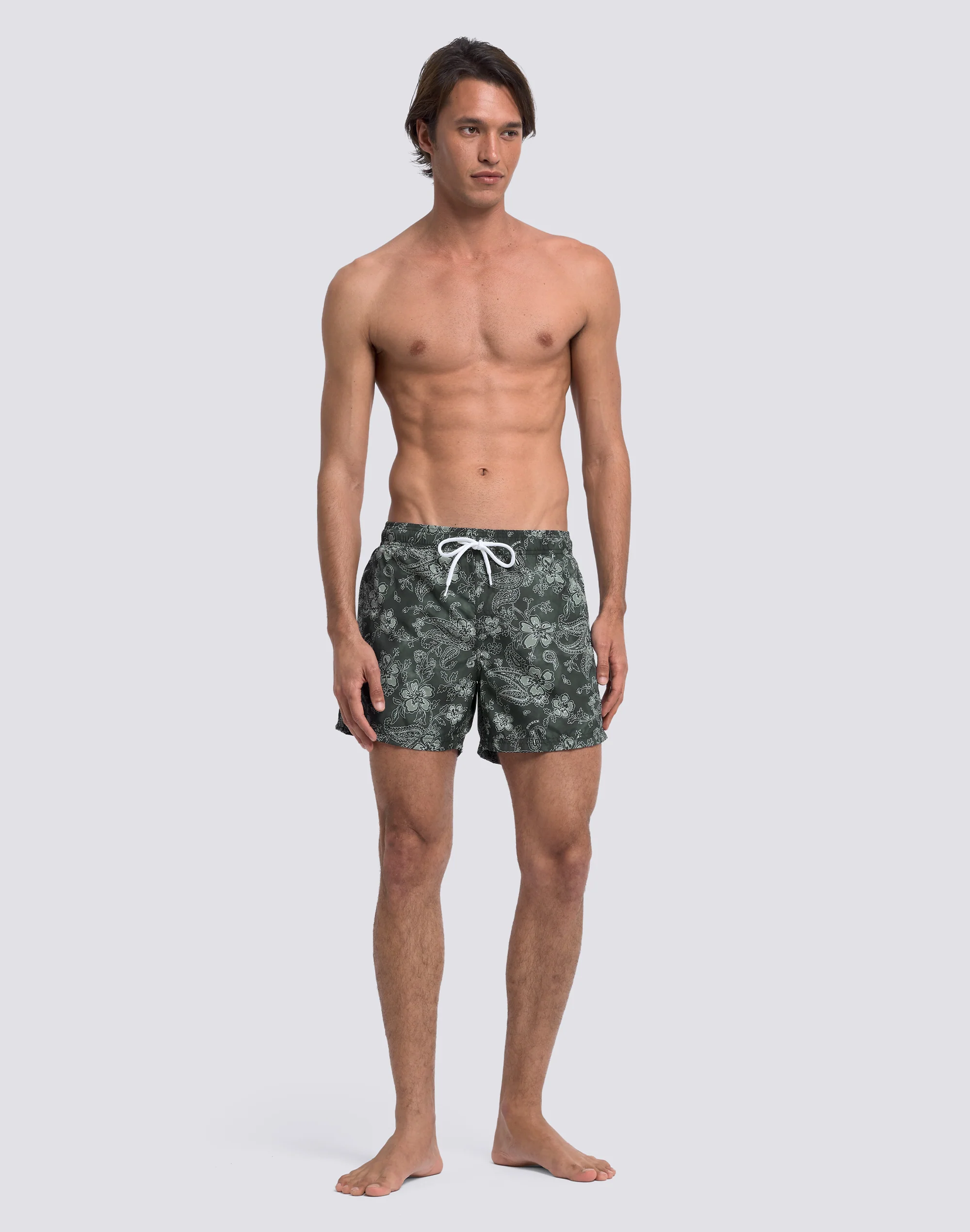 COSTUME DA BAGNO UOMO CORTO VITA ELASTICATA STAMPA HIBI PAISLEY IN POLY RICICLATO - Image 3