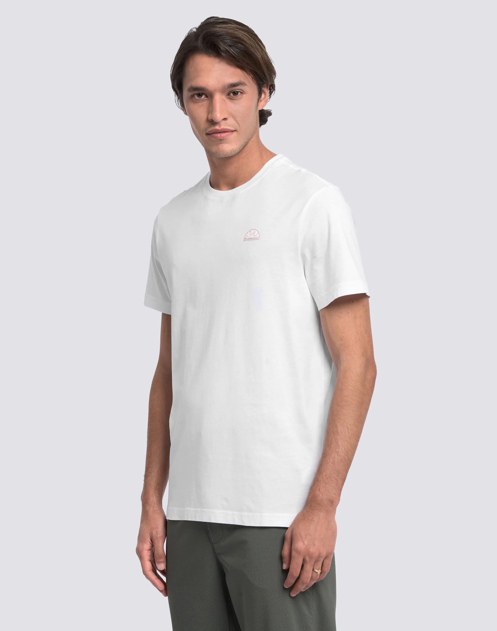 T-SHIRT A TINTA UNITA IN COTONE PIMA - Image 4