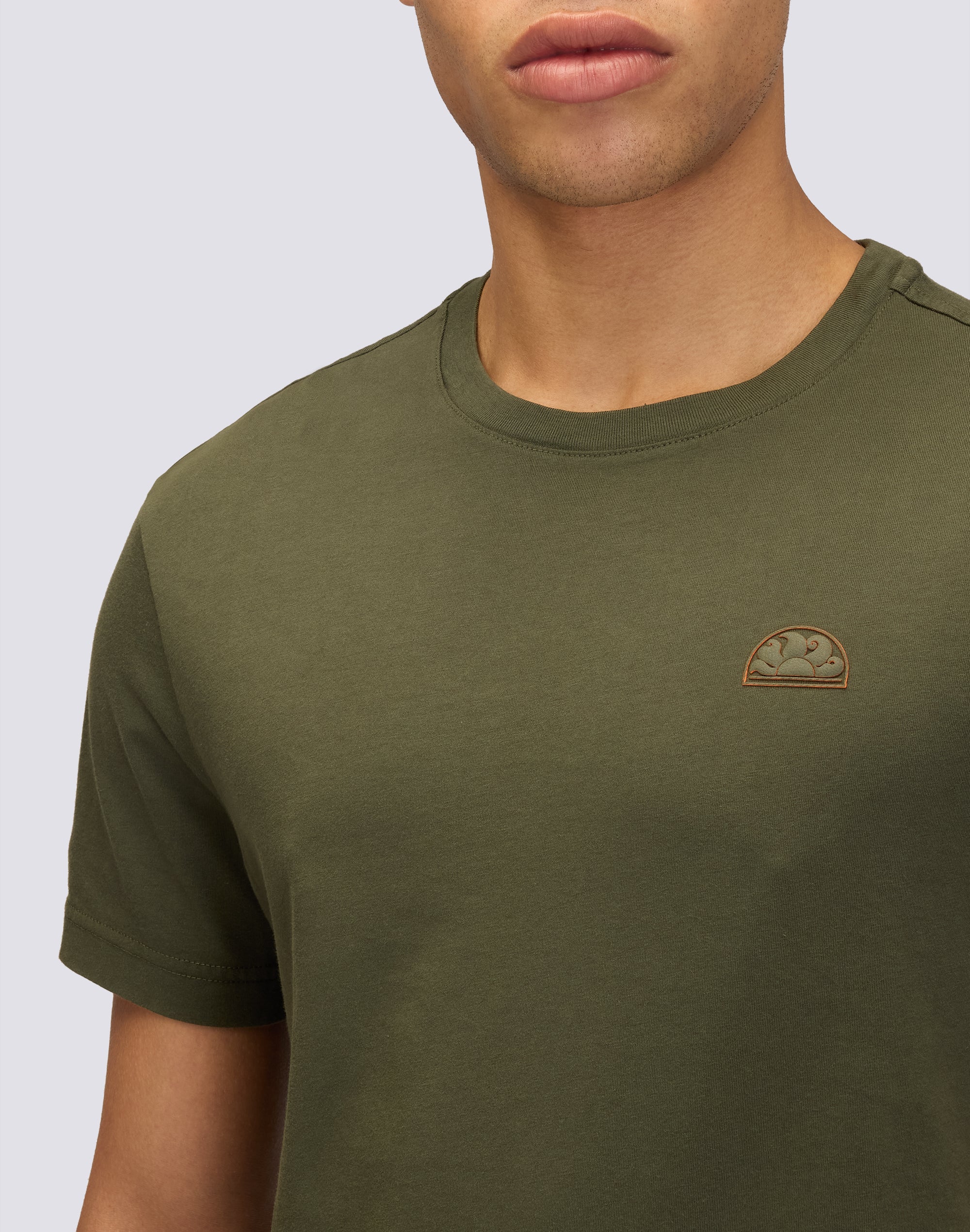 T-SHIRT A TINTA UNITA IN COTONE PIMA - Image 3