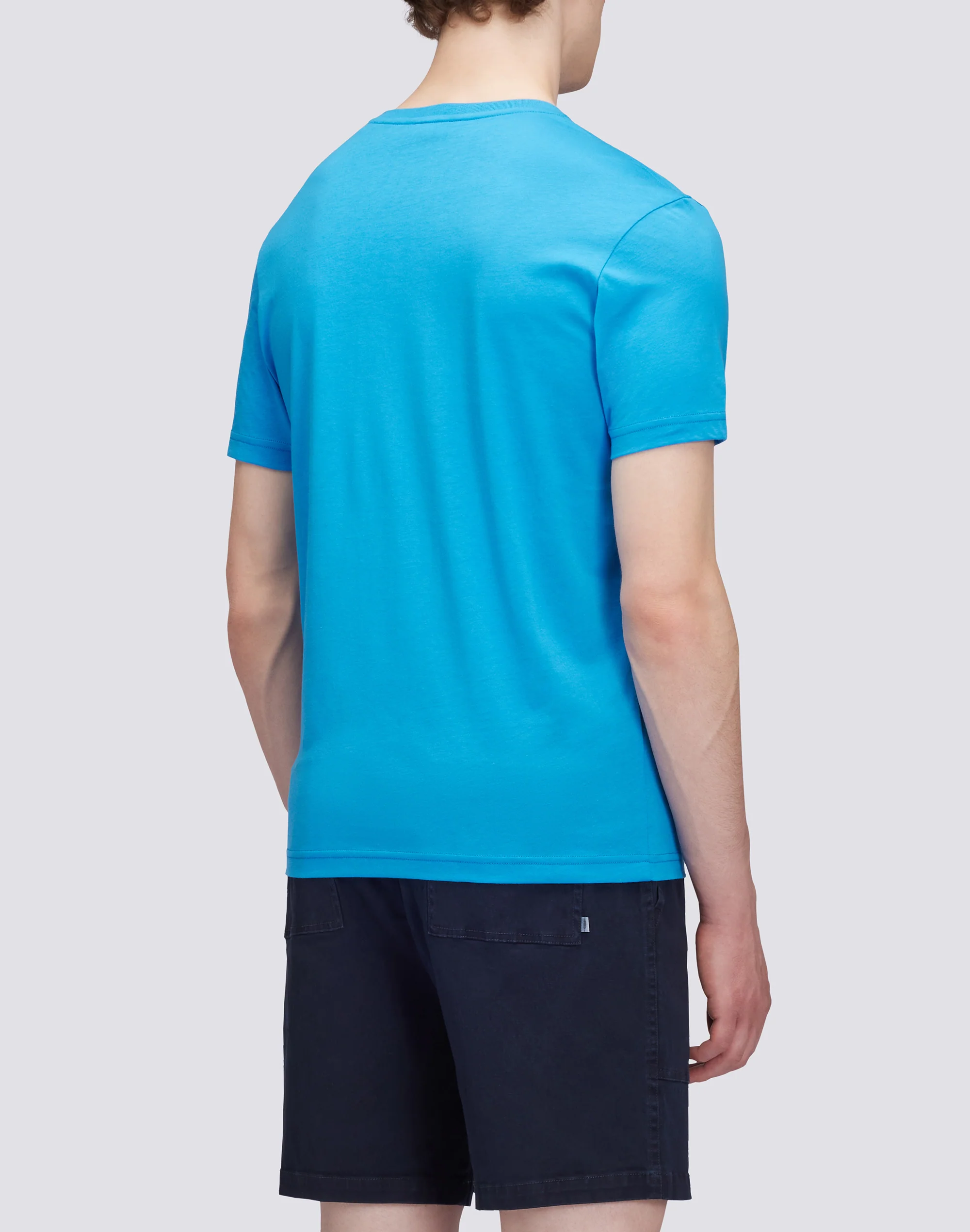 T-SHIRT A TINTA UNITA IN COTONE PIMA - Image 2