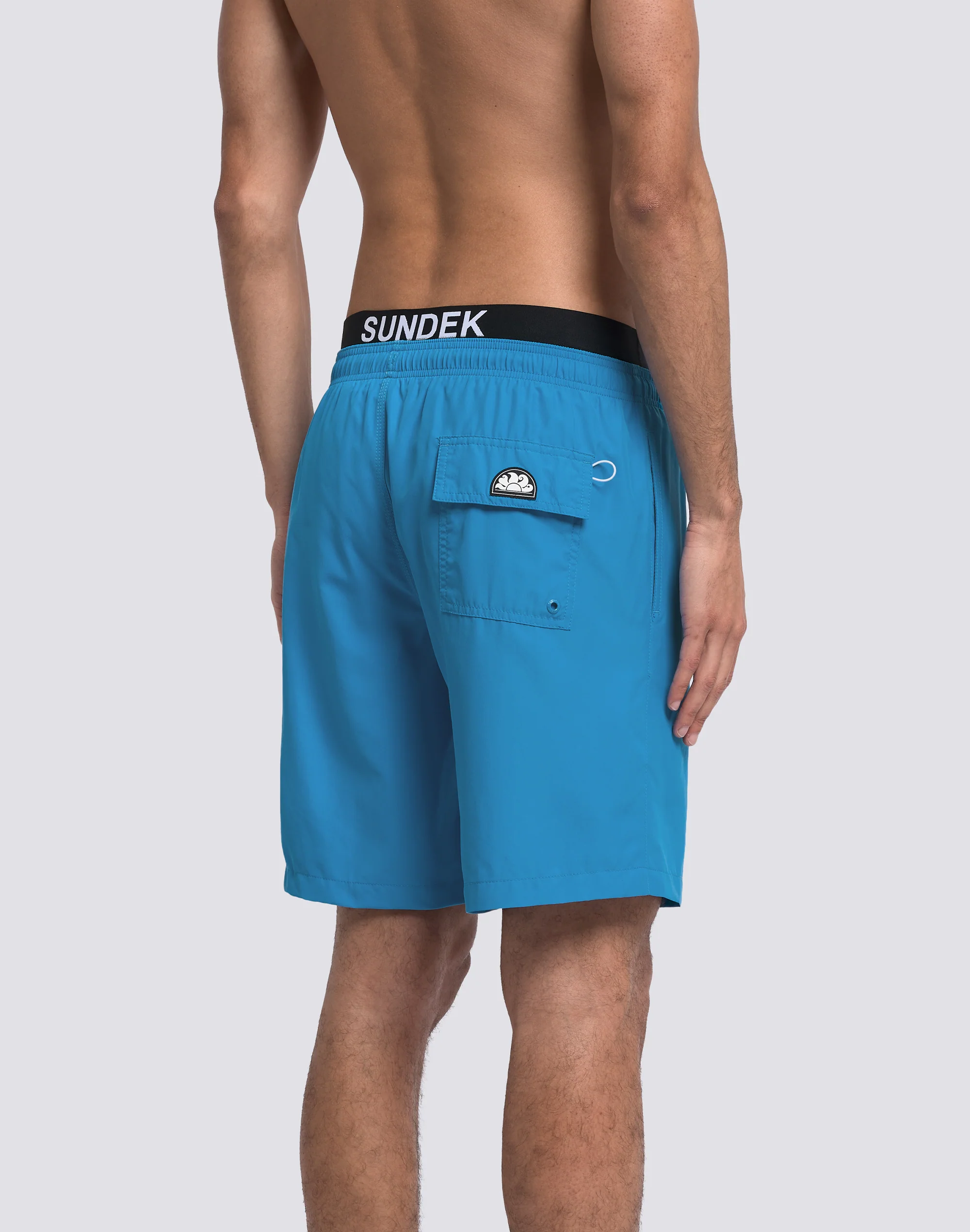 COSTUME DA BAGNO UOMO LUNGO VITA ELASTICATA CON ELASTICO LOGO - Image 5