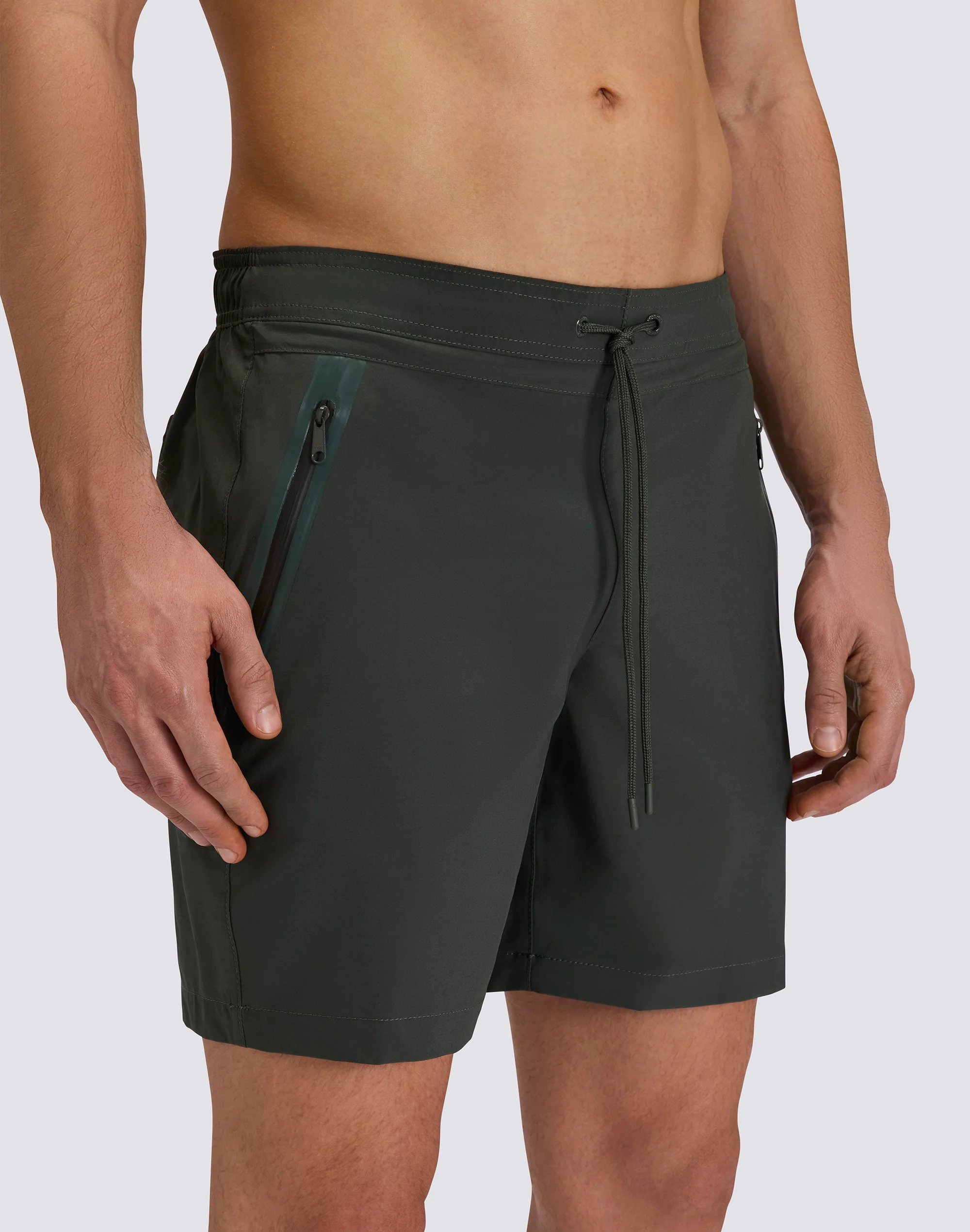 COSTUME DA BAGNO UOMO LUNGHEZZA MEDIA VITA SEMI ELASTICATA STRETCH CON TASCA TERMOSALDATA - Image 3