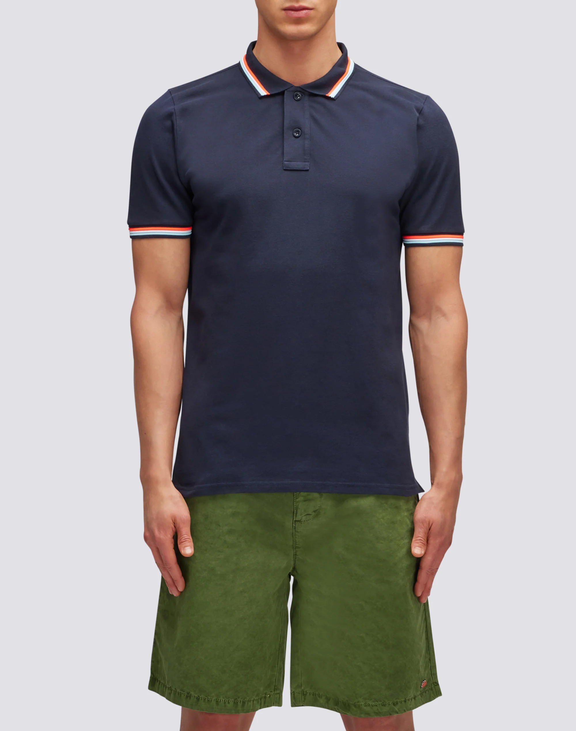 POLO BRICE IN COTONE PIQUET CON DETTAGLI TRICOLOR - Image 2