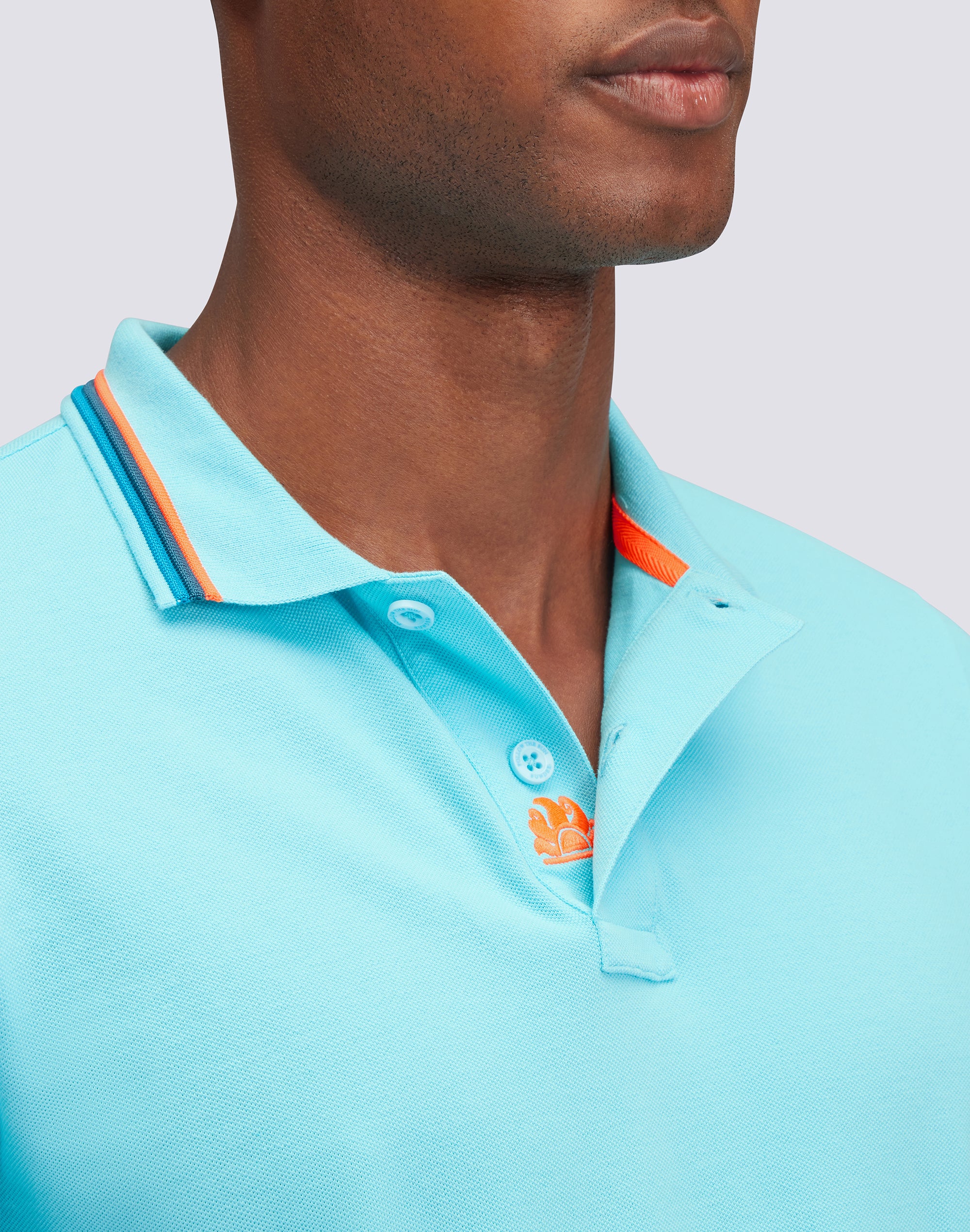 POLO BRICE IN COTONE PIQUET CON DETTAGLI TRICOLOR - Image 3