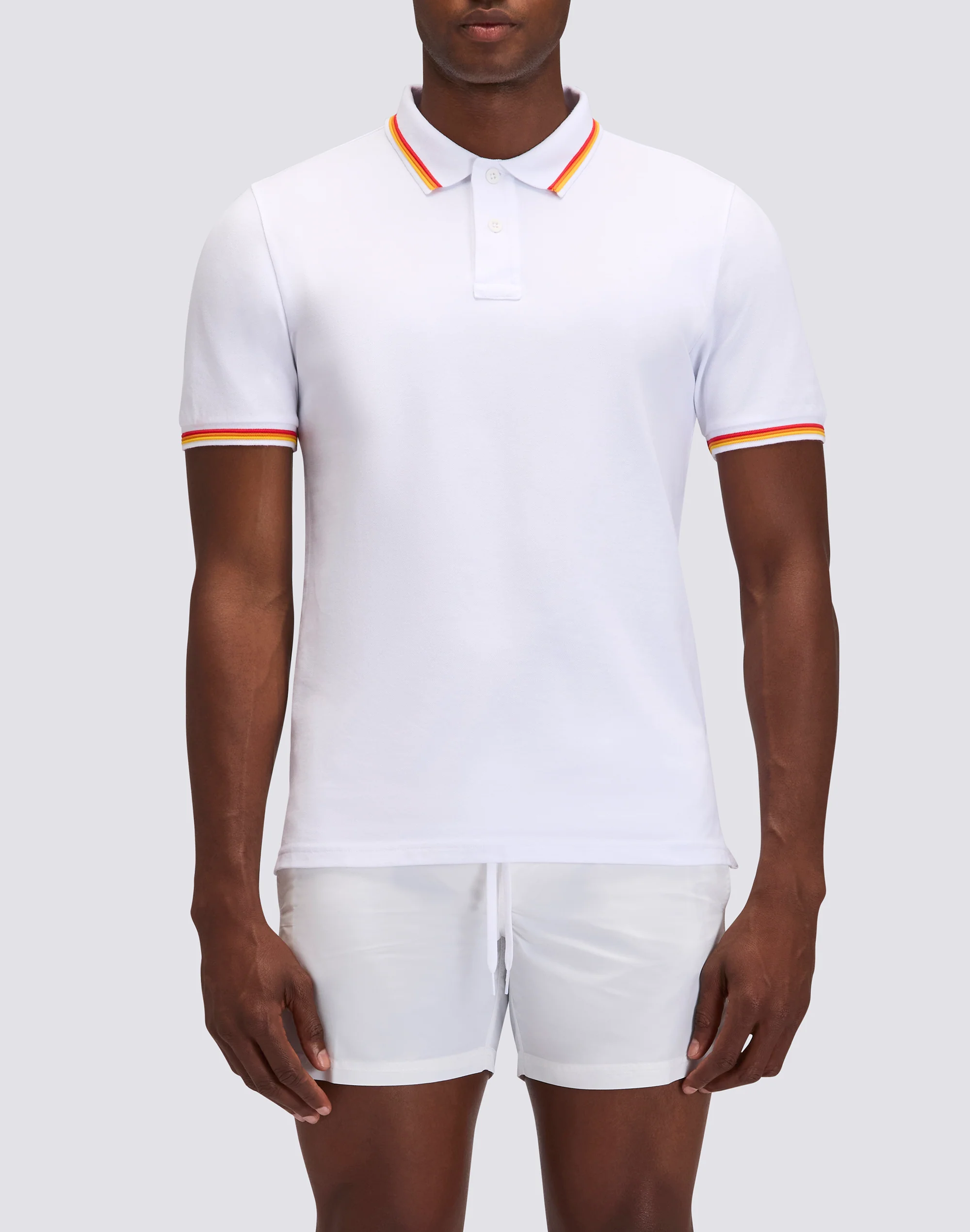 POLO BRICE UOMO IN COTONE PIQUET CON DETTAGLI TRICOLOR