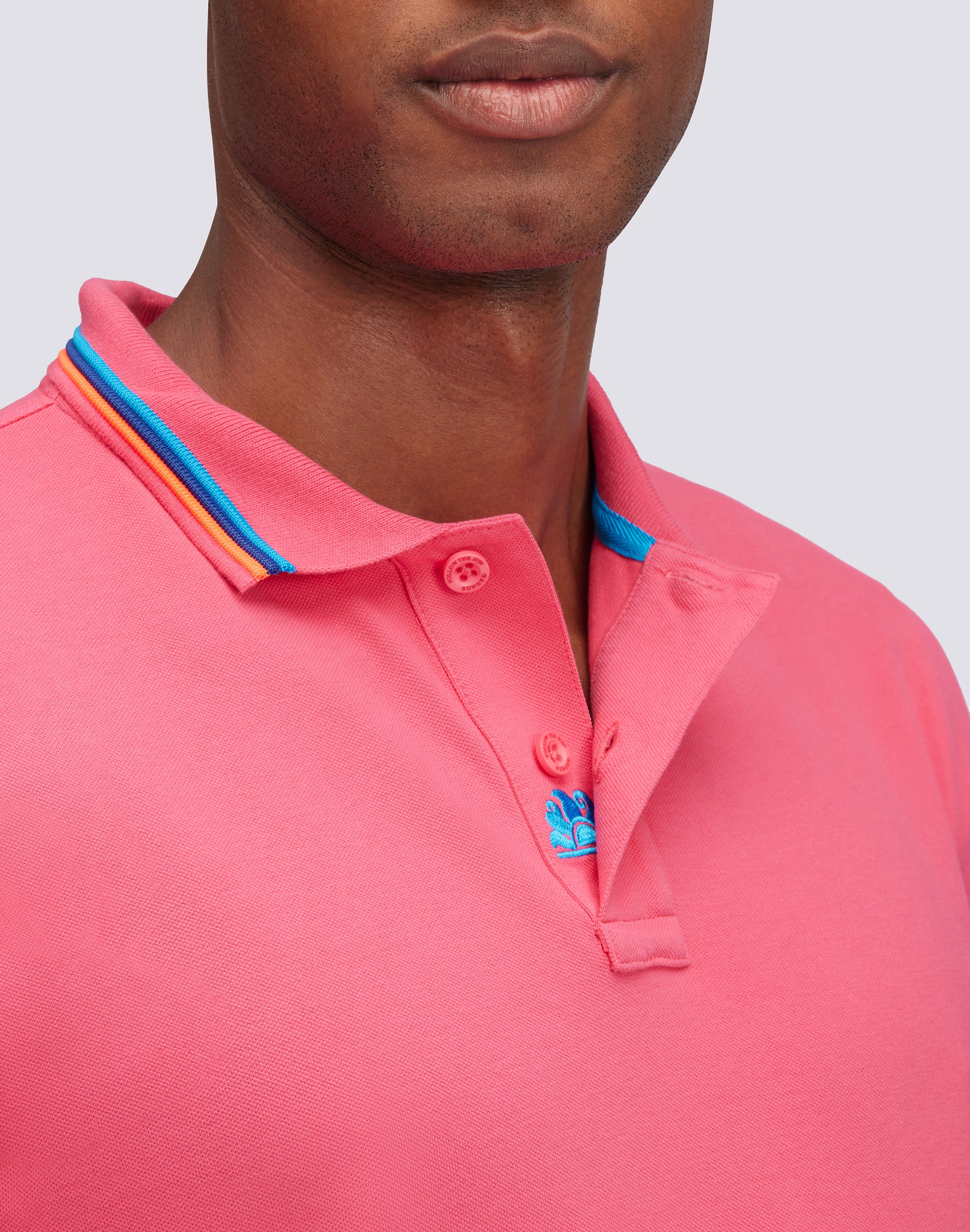 POLO BRICE IN COTONE PIQUET CON DETTAGLI TRICOLOR - Image 3