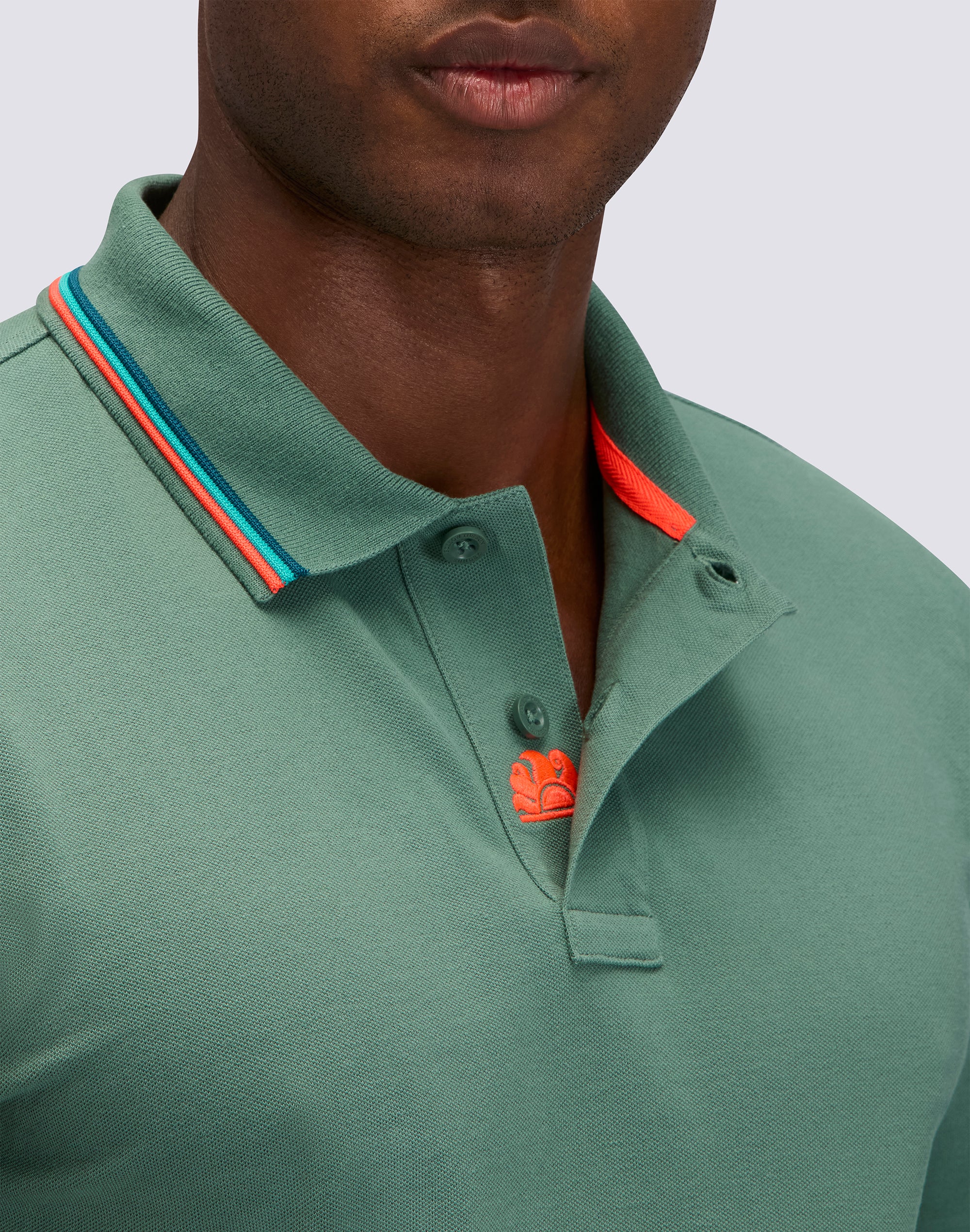 POLO BRICE IN COTONE PIQUET CON DETTAGLI TRICOLOR - Image 4
