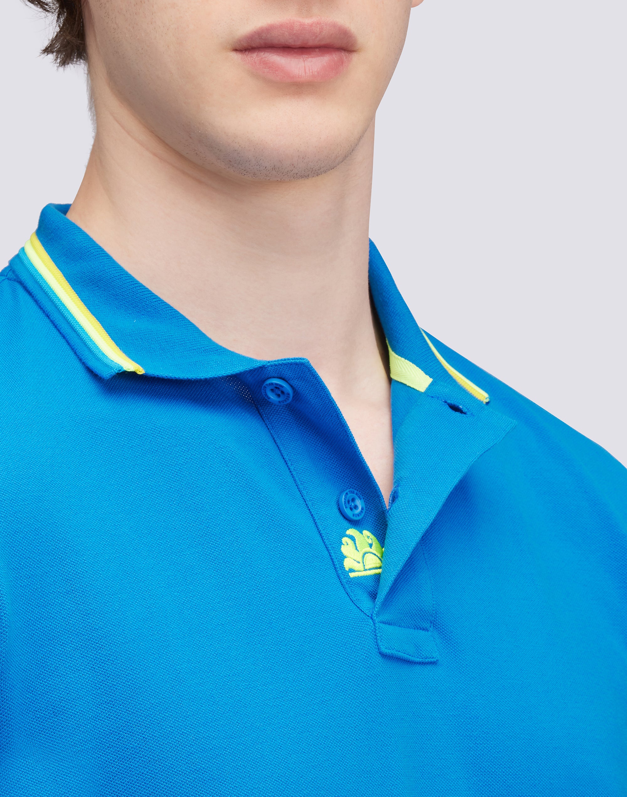 POLO BRICE IN COTONE PIQUET CON DETTAGLI TRICOLOR - Image 3