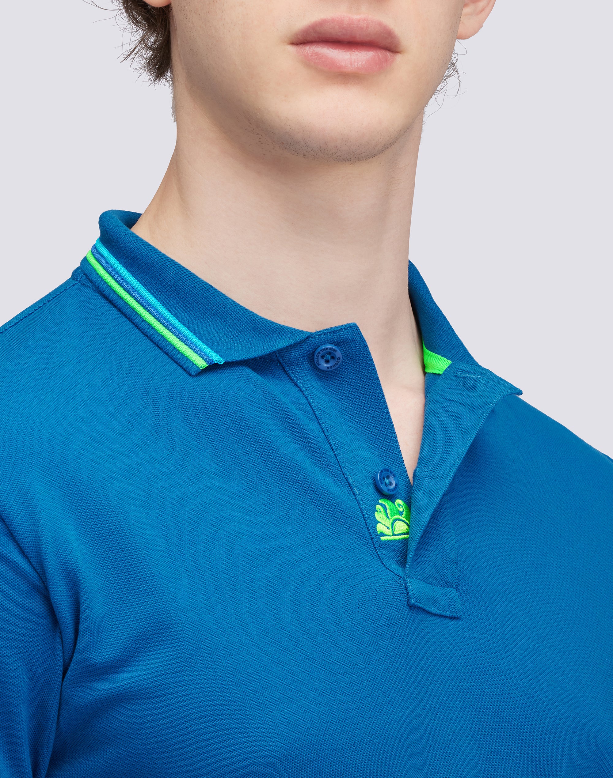 POLO BRICE IN COTONE PIQUET CON DETTAGLI TRICOLOR - Image 3