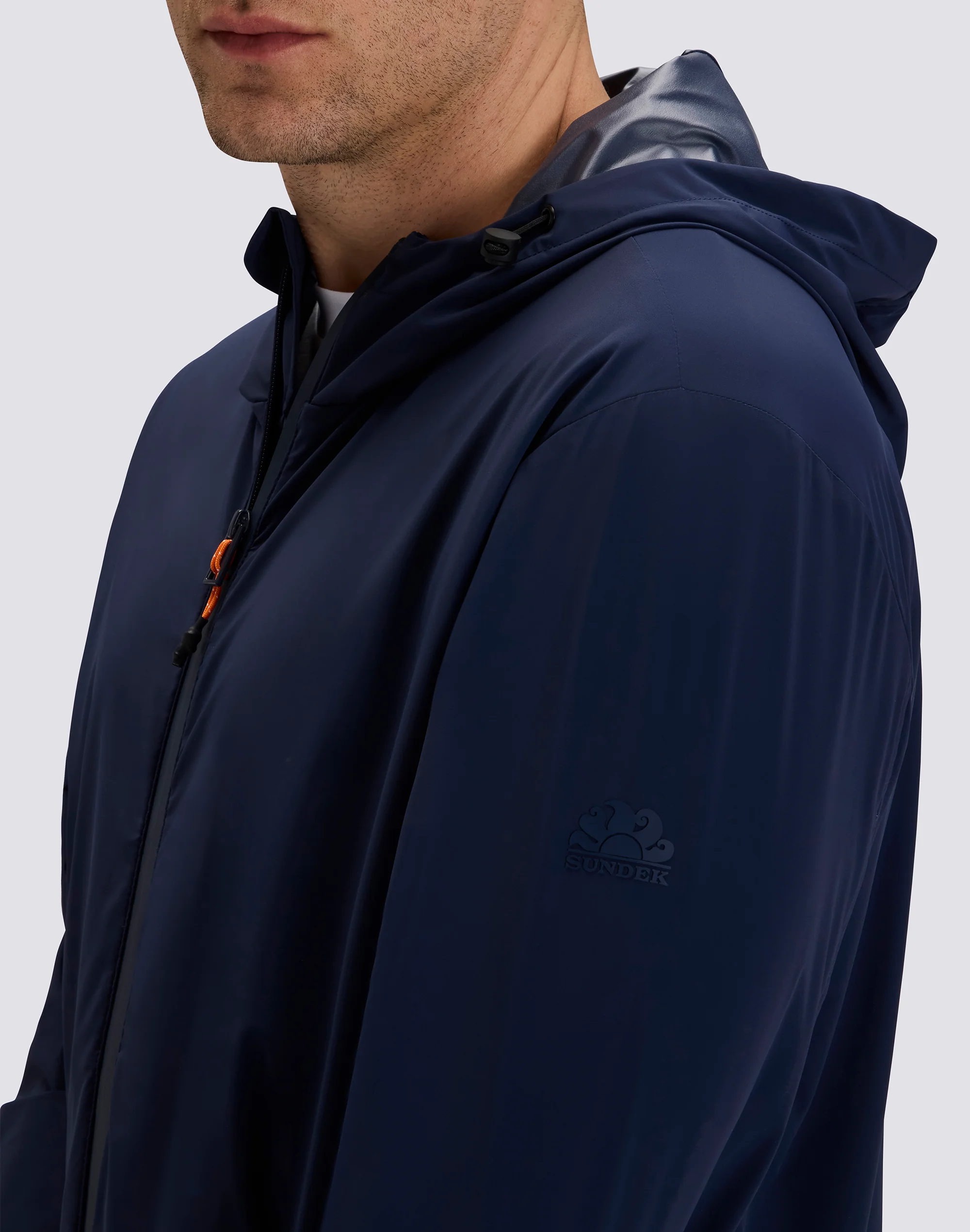 GIACCA DA UOMO FULL ZIP CON CAPPUCCIO IN NYLON - Image 5