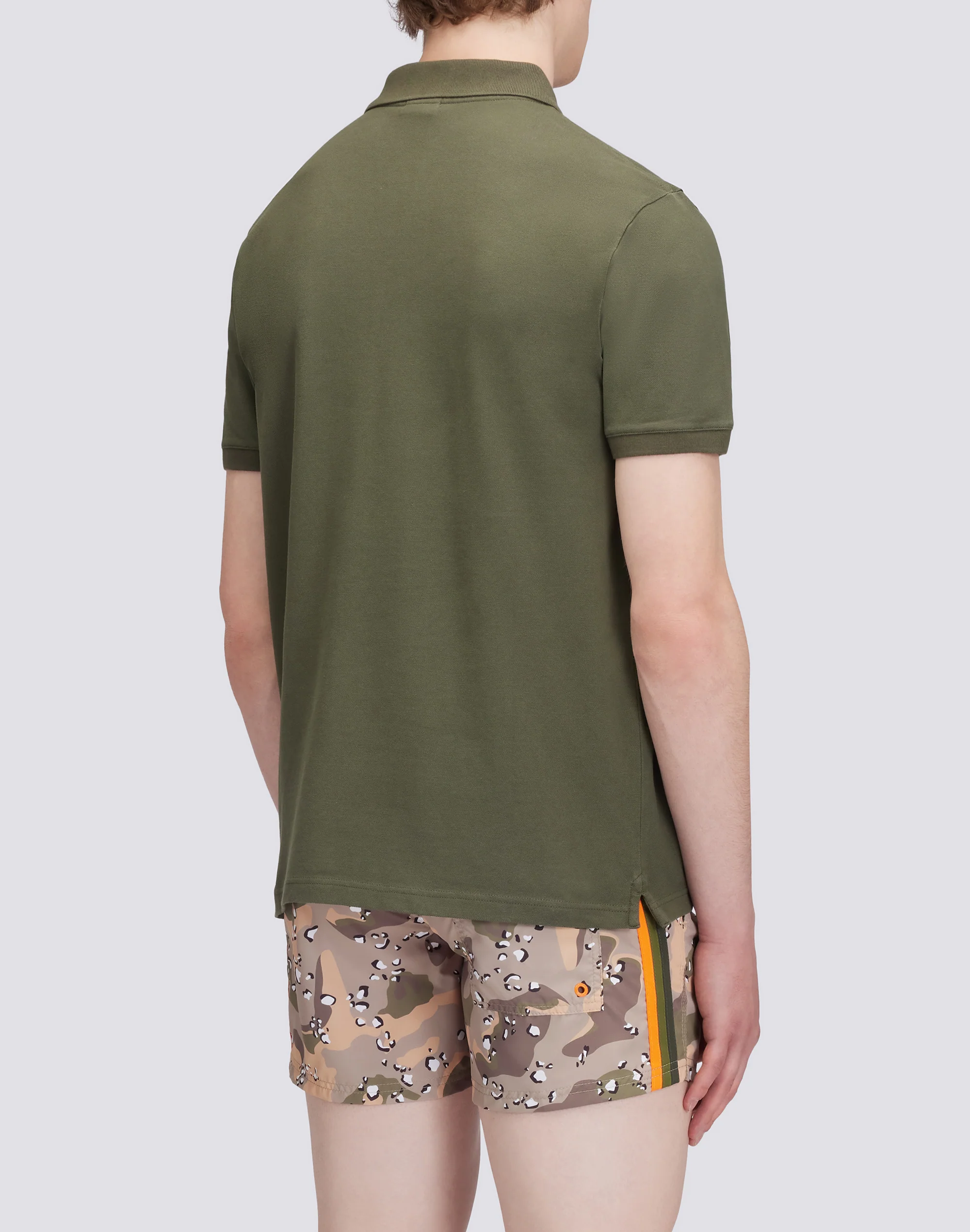 POLO IN COTONE PIQUET STRETCH CON PATCH ARCOBALENO - Image 3