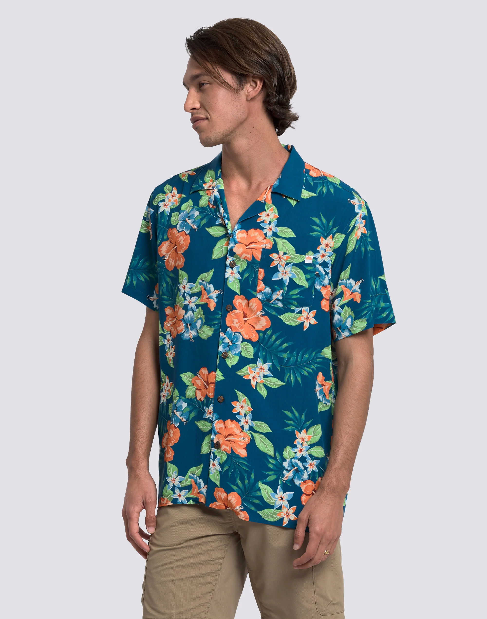 CAMICIA UOMO STAMPATA IN VISCOSA POPELINE - Image 4