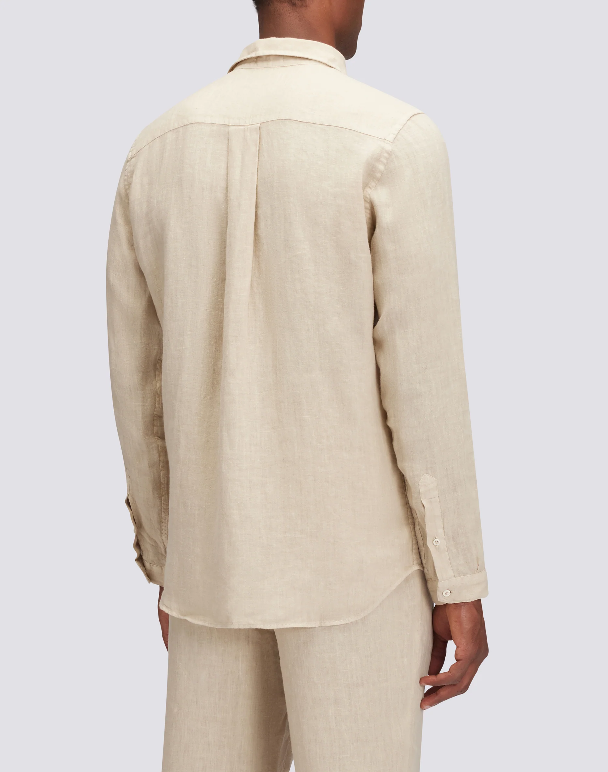 CAMICIA IN LINO CON COLLO CLASSICO - Image 2