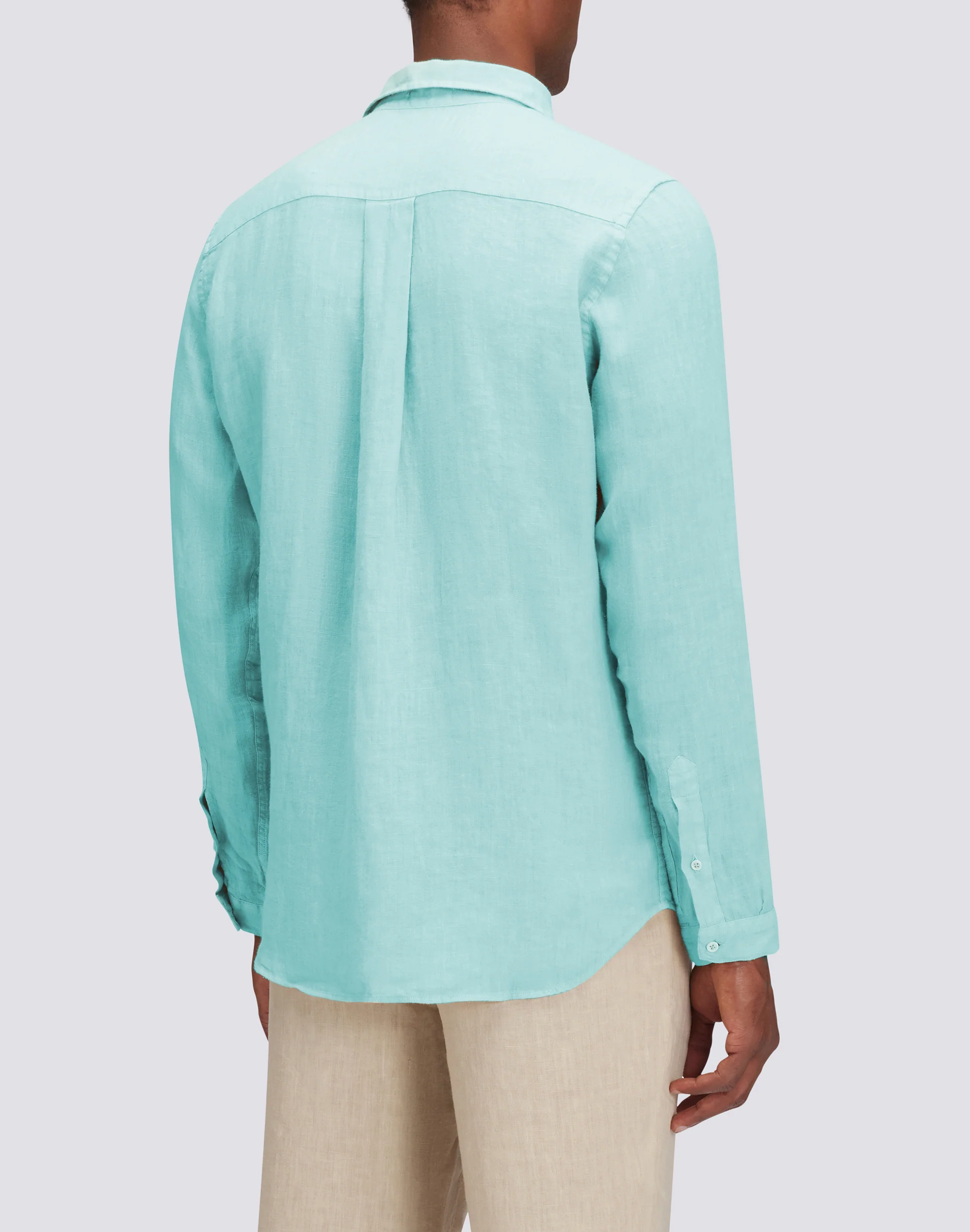 CAMICIA IN LINO CON COLLO CLASSICO - Image 2
