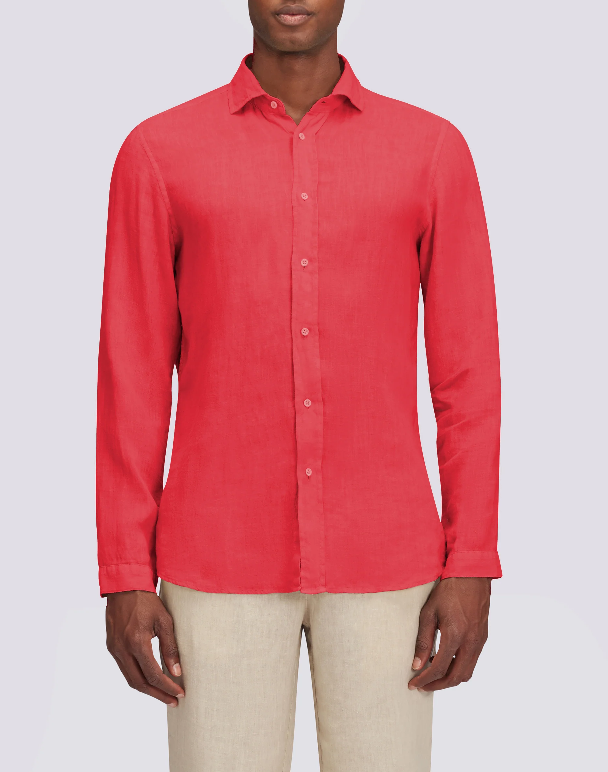 CAMICIA IN LINO CON COLLO CLASSICO