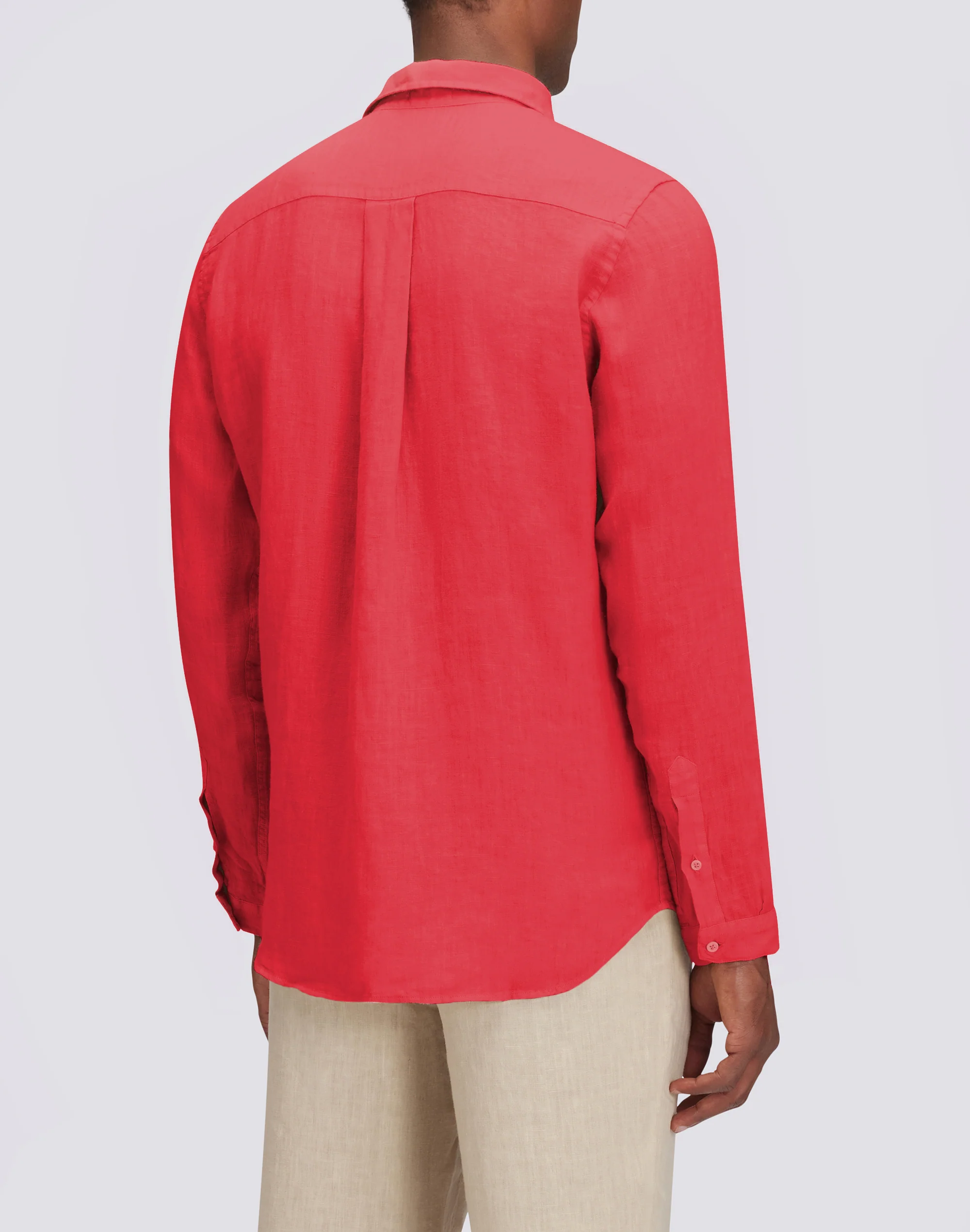 CAMICIA IN LINO CON COLLO CLASSICO - Image 2
