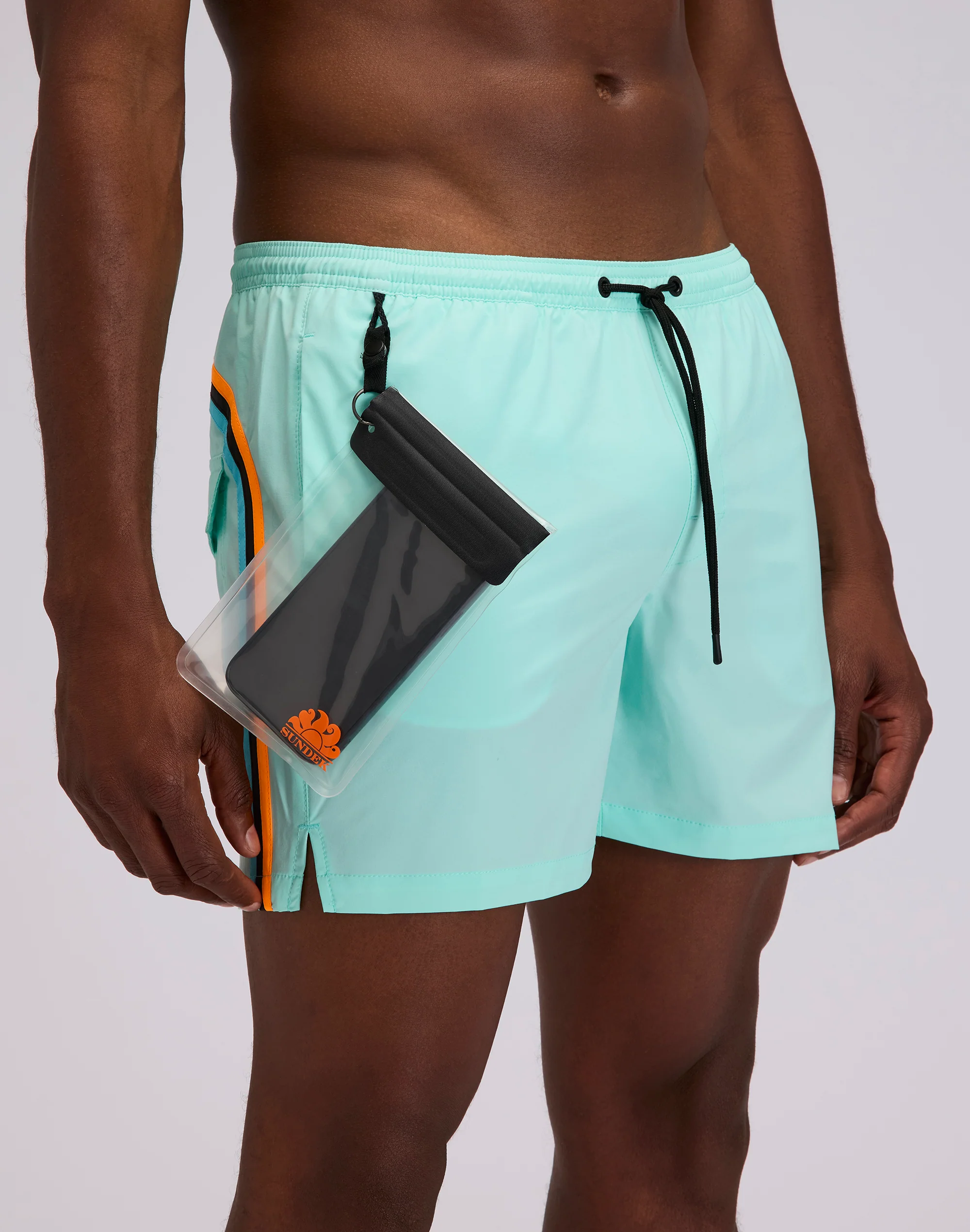 COSTUME DA BAGNO UOMO CON TESSUTO STRETCH A VITA ELASTICATA E CON CUSTODIA REMOVIBILE - Image 3