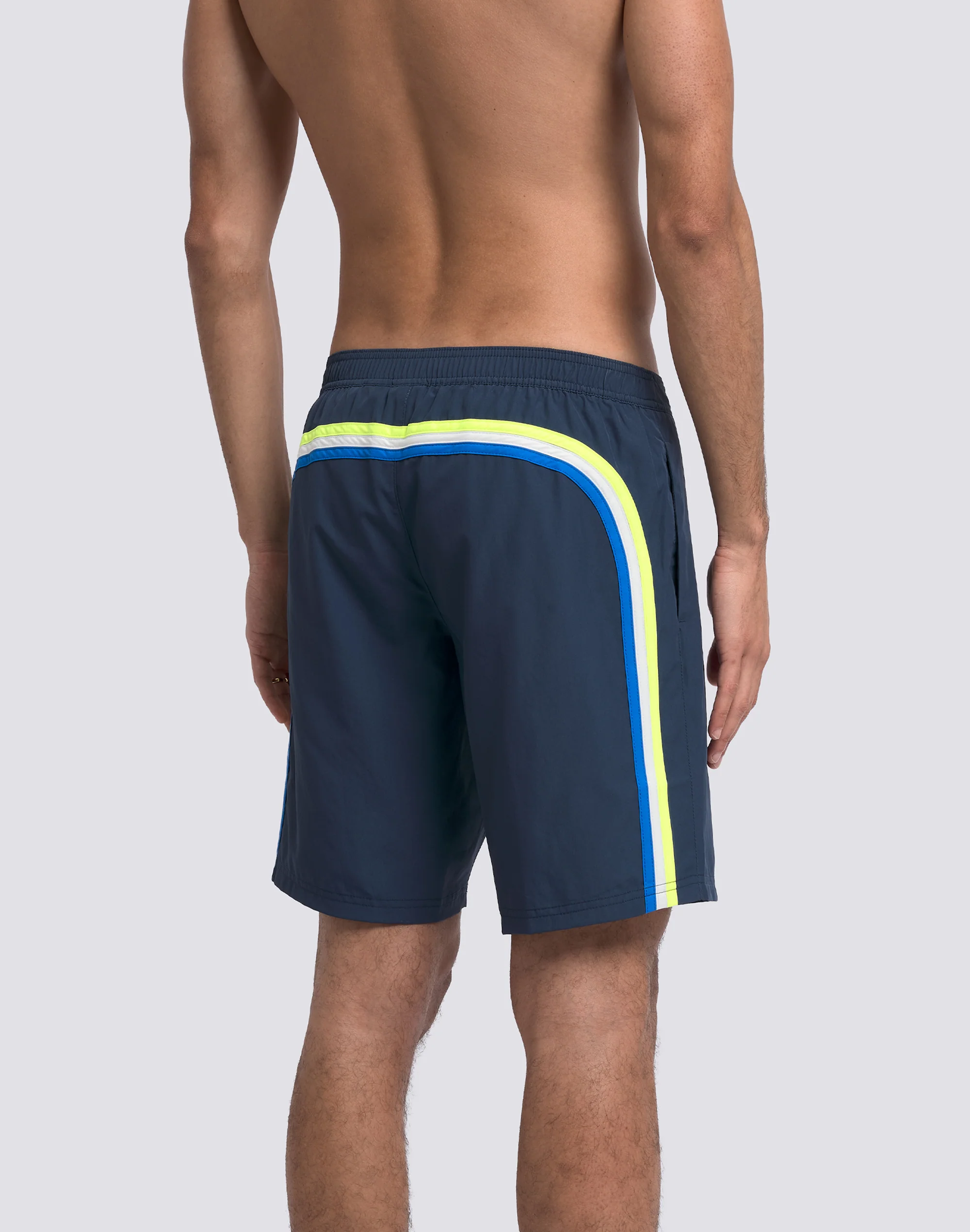 COSTUME DA BAGNO UOMO LUNGO VITA SEMI ELASTICATA IN POLIESTERE RICICLATO REPREVE® - Image 5
