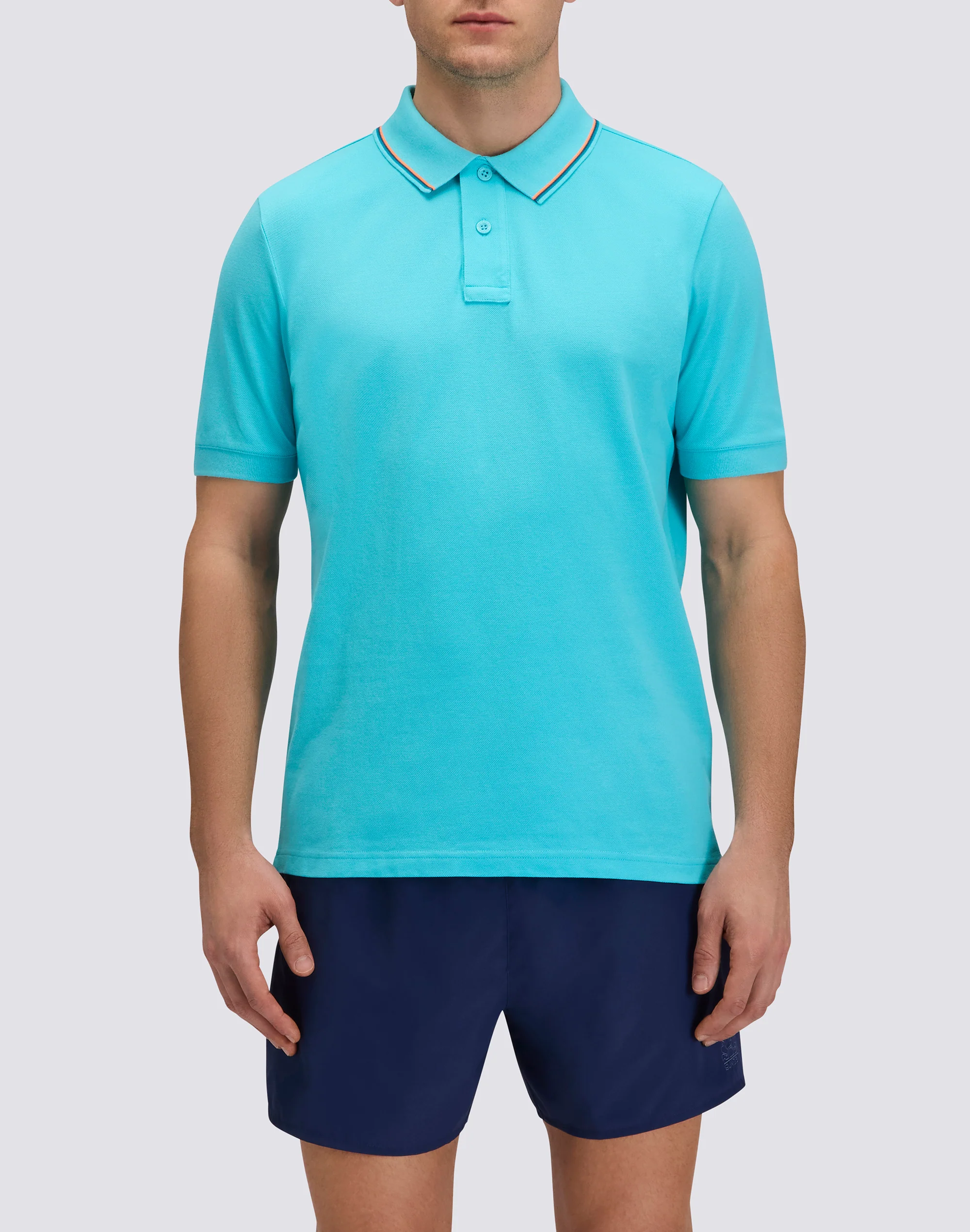 POLO UOMO IN COTONE PIMA PIQUET CON LOGO RICAMATO