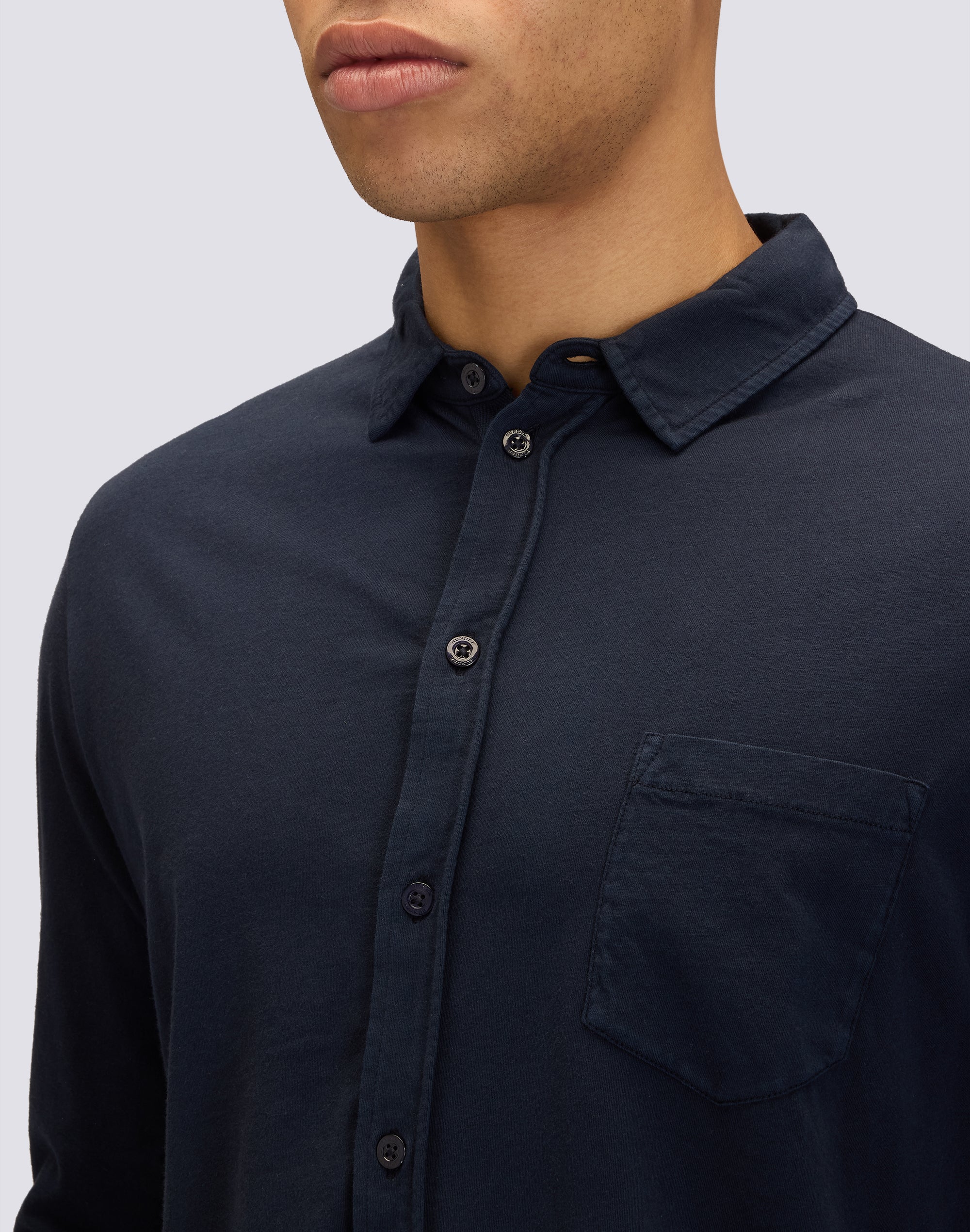 CAMICIA IN COTONE JERSEY TINTO CAPO - Image 3