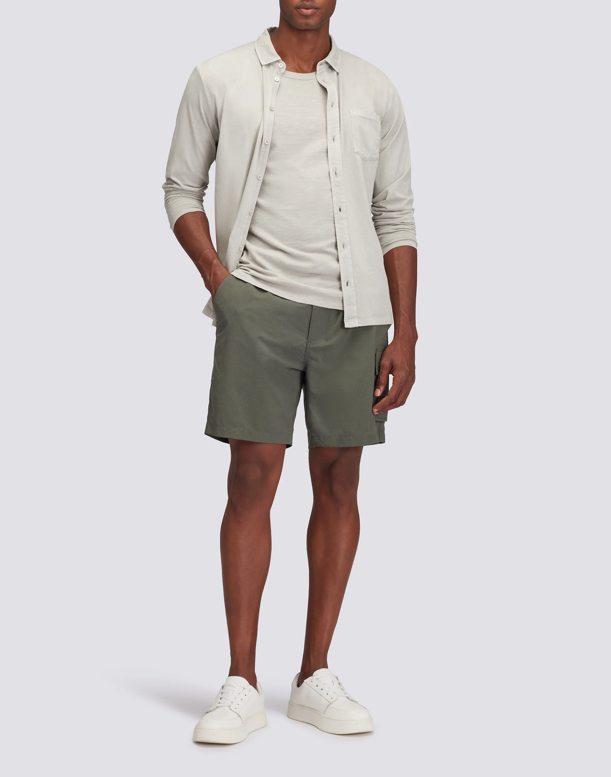 CAMICIA IN COTONE JERSEY TINTO CAPO - Image 4