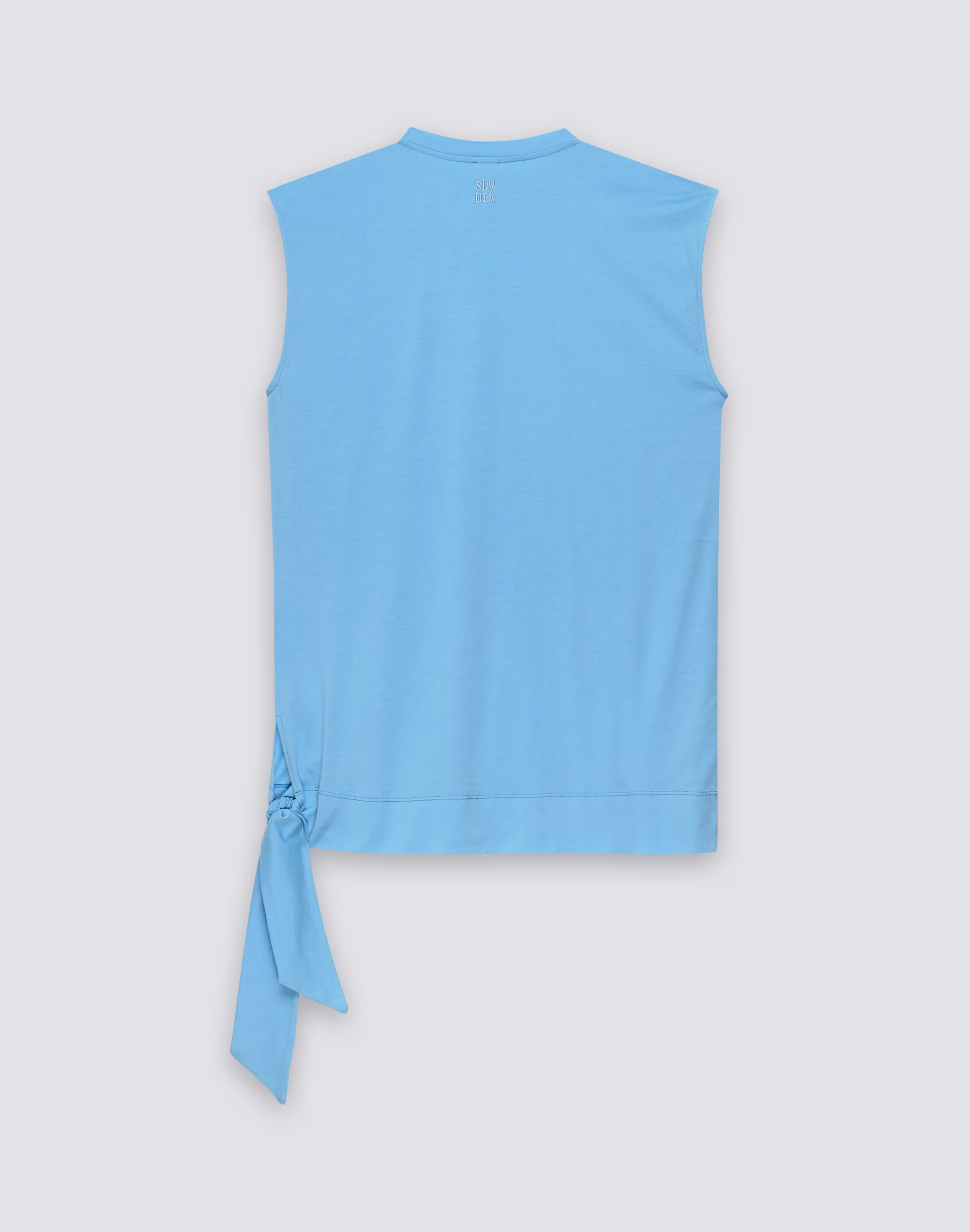 MINI ABITO DONNA IN COTONE JERSEY CON NODO LATERALE - Image 2