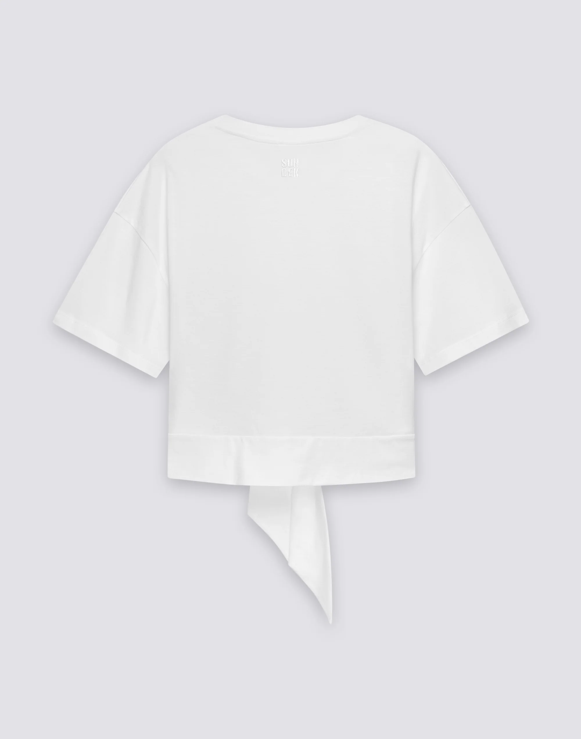 T-SHIRT DONNA CROP BOXY FIT CON NODO - Image 2