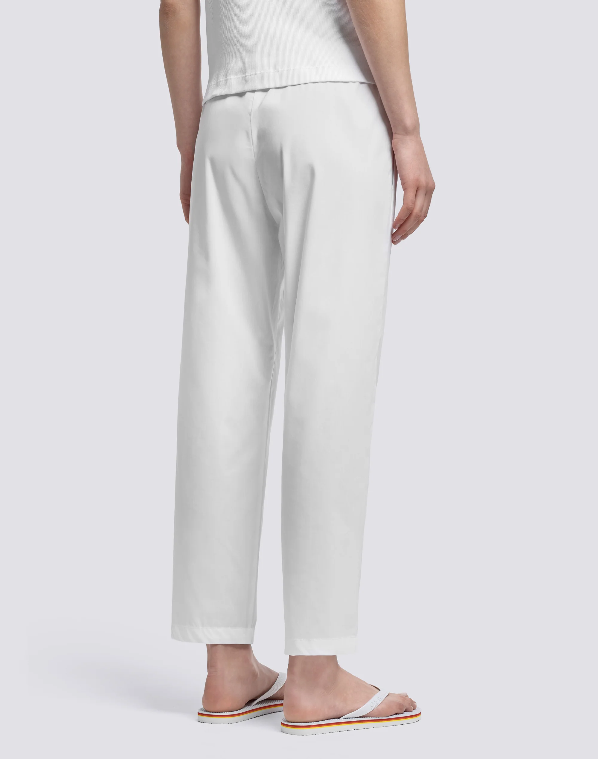 PANTALONI LUNGHI DONNA A SIGARETTA IN COTONE POPELINE - Image 5