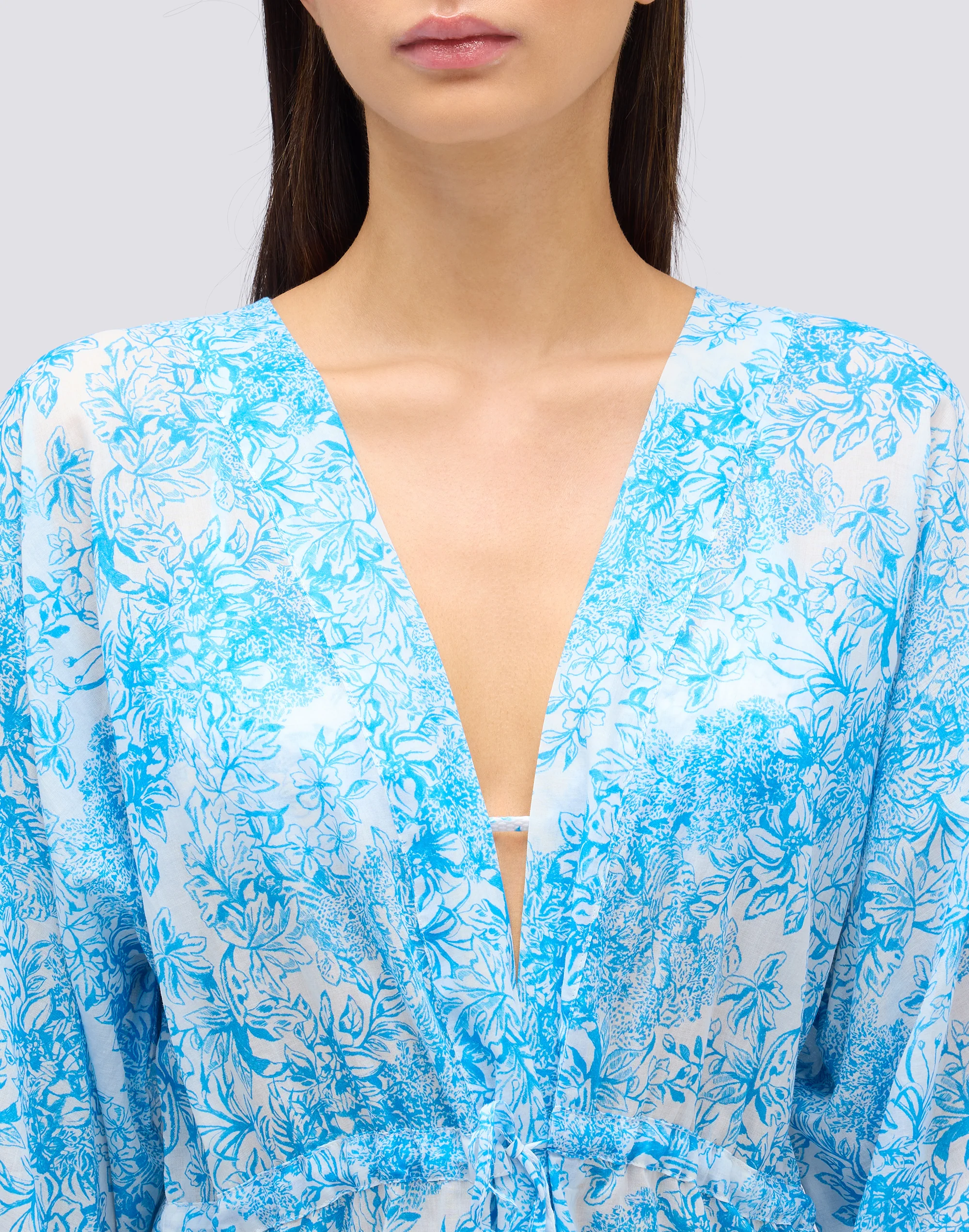 ABITO KIMONO LUNGO STAMPA FLEUR DE JOIE - Image 3