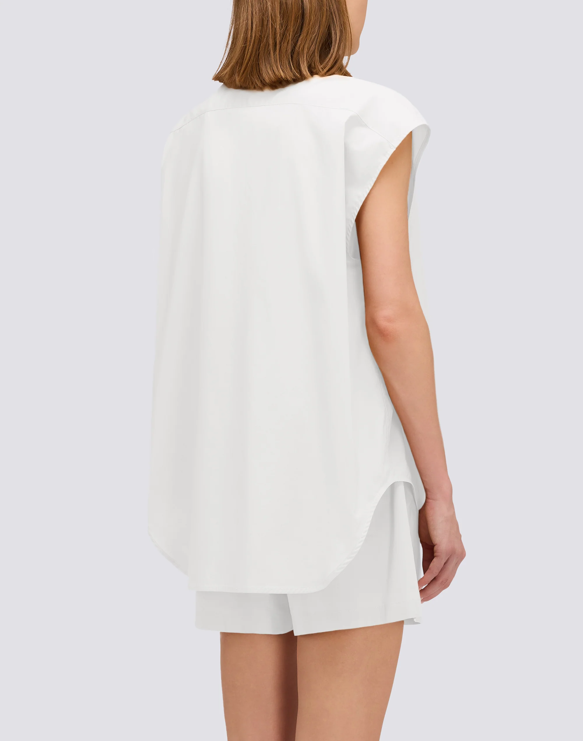 CAMICIA IN POPELINE SMANICATA - Image 2