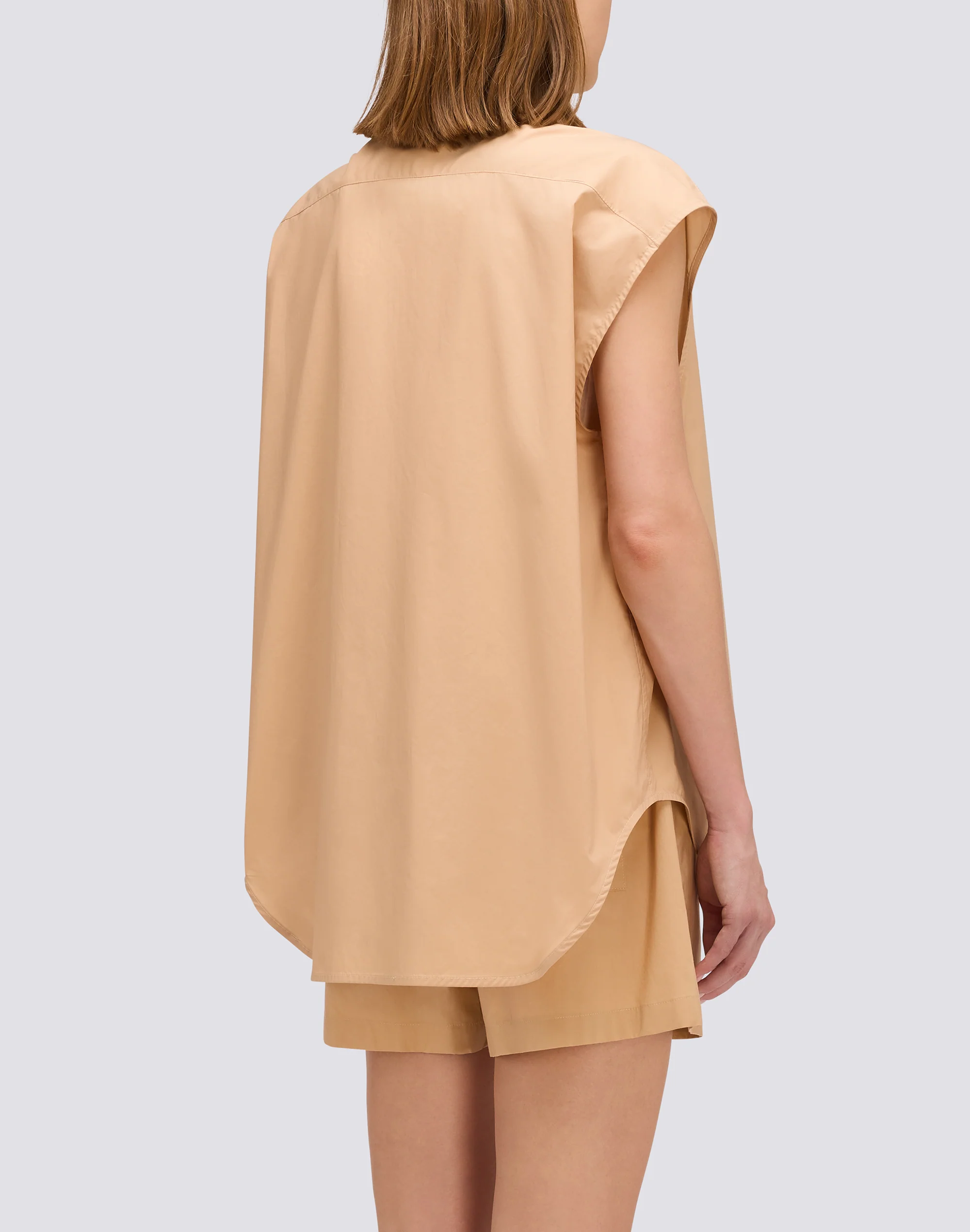 CAMICIA IN POPELINE SMANICATA - Image 2