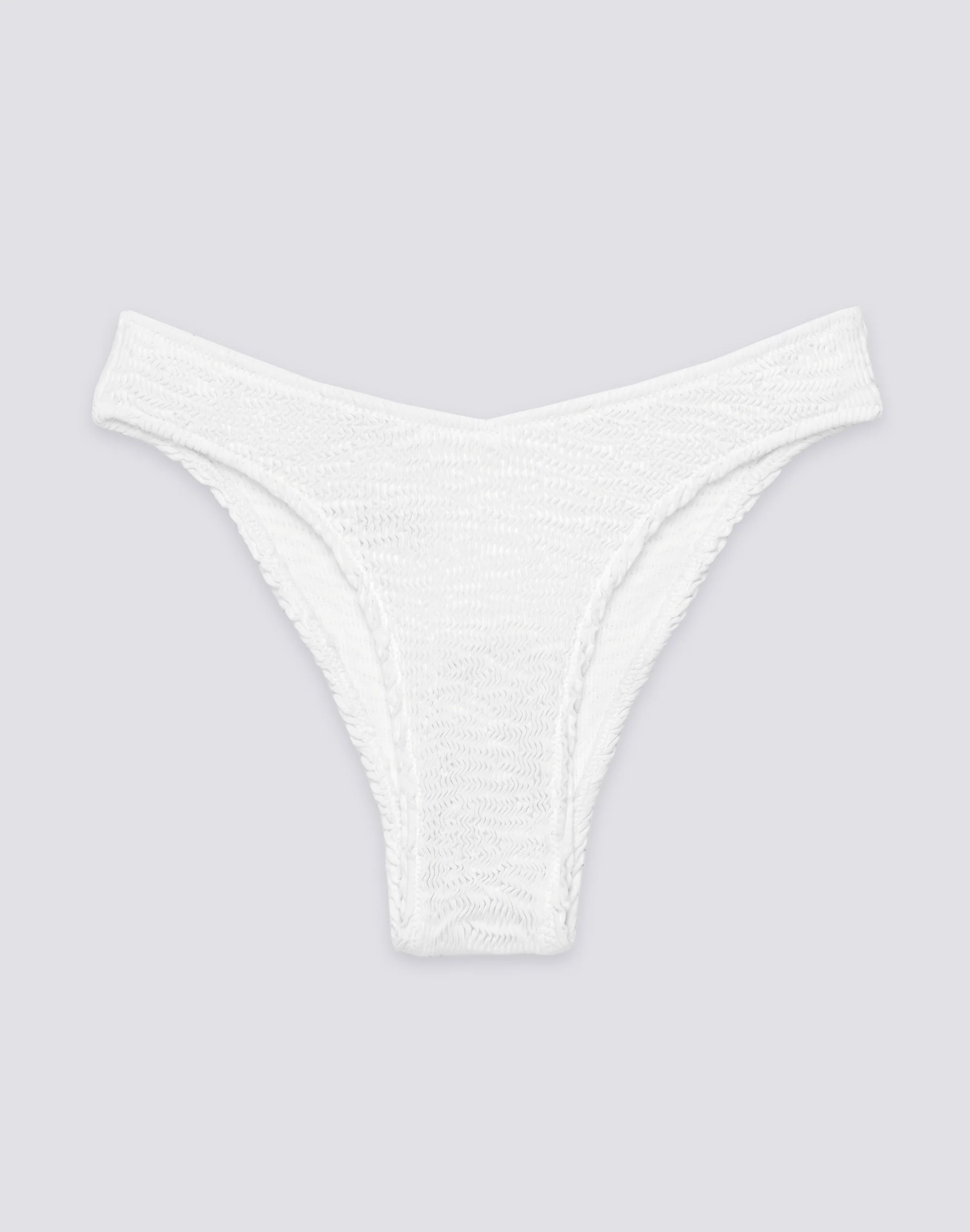 SLIP SGAMBATO A VITA ALTA IN TESSUTO GOFFRATO