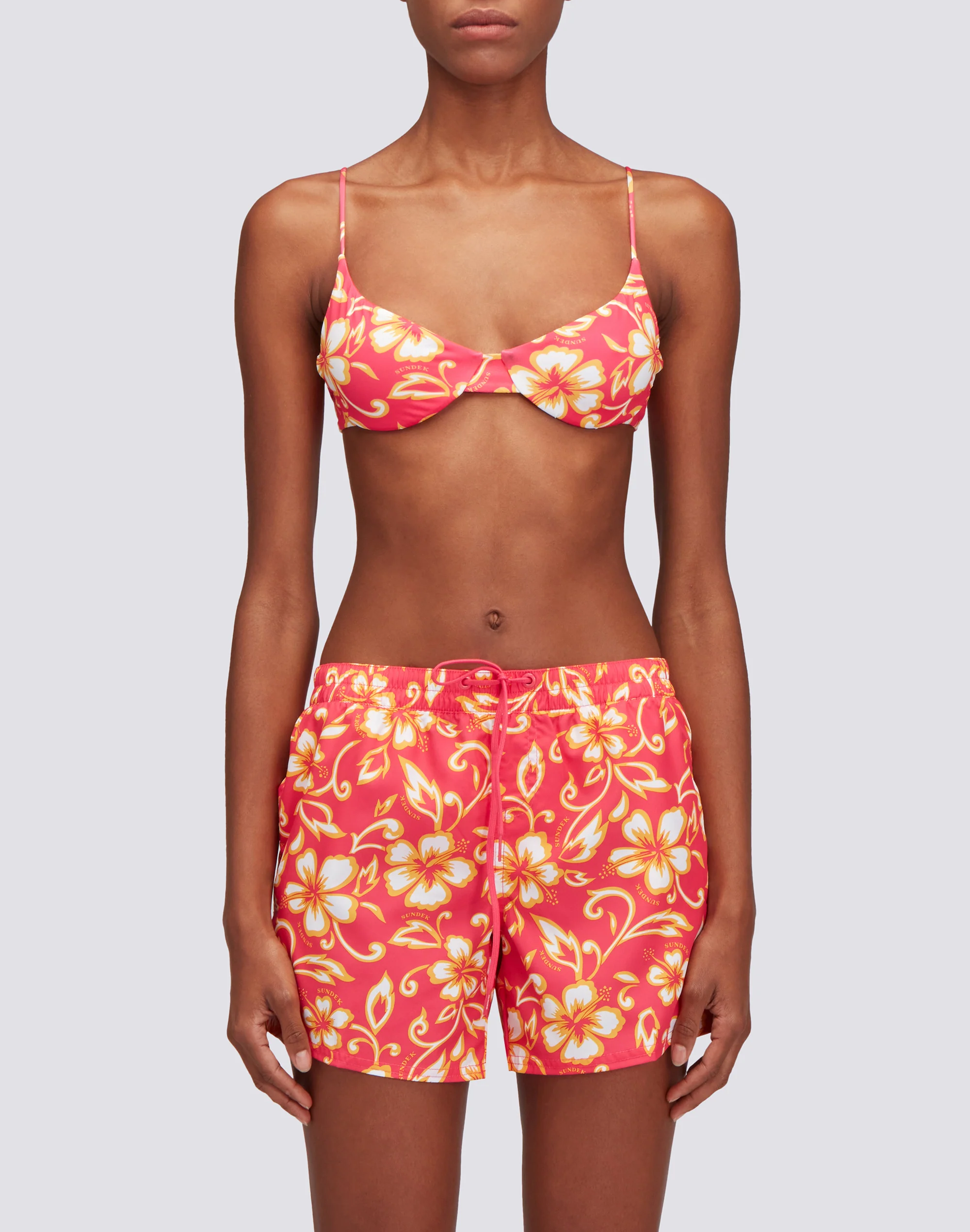 COAST - PANTALONCINO MARE REPREVE® CON STAMPA HIBISCUS SK23 - Image 2