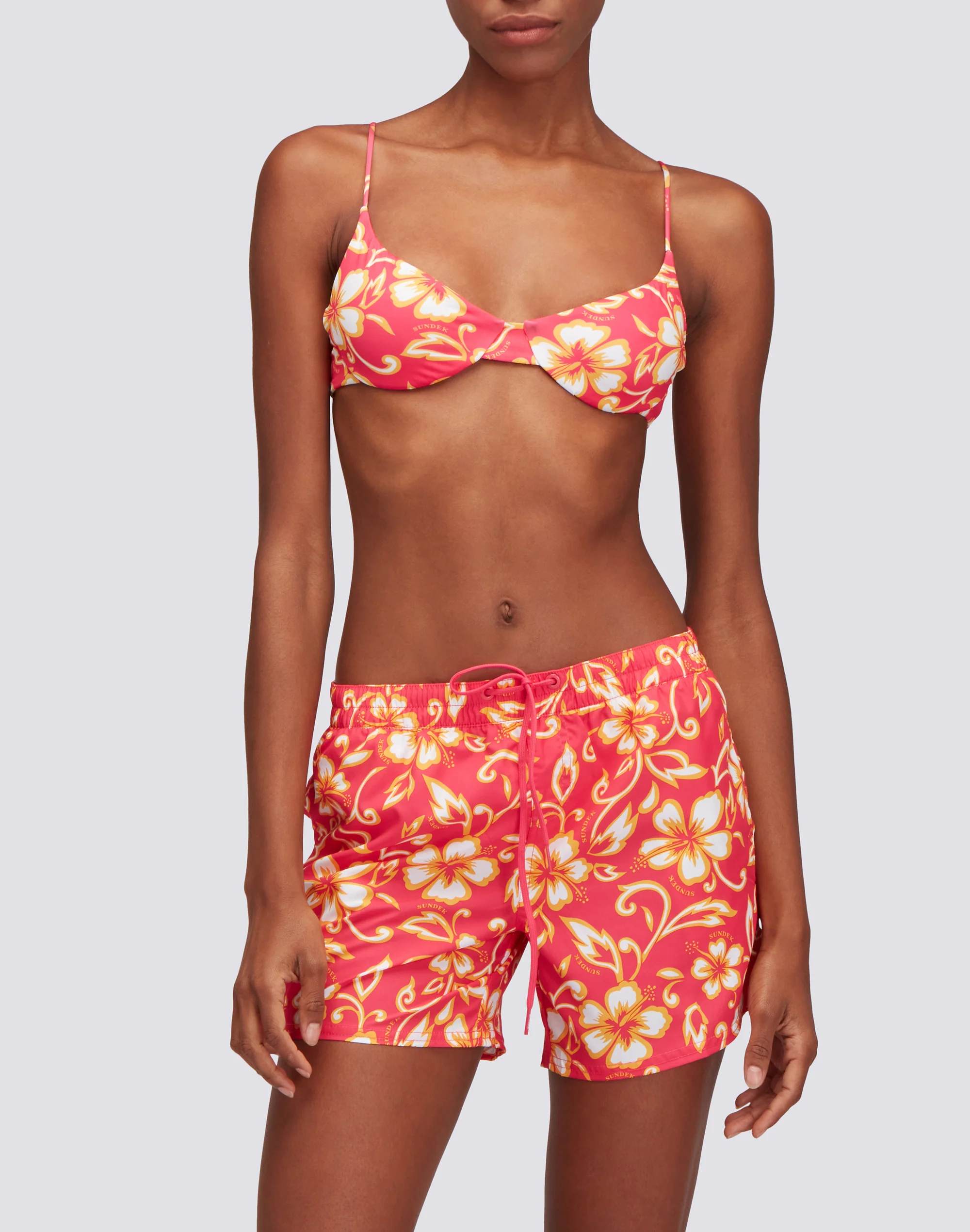 COAST - PANTALONCINO MARE REPREVE® CON STAMPA HIBISCUS SK23 - Image 4