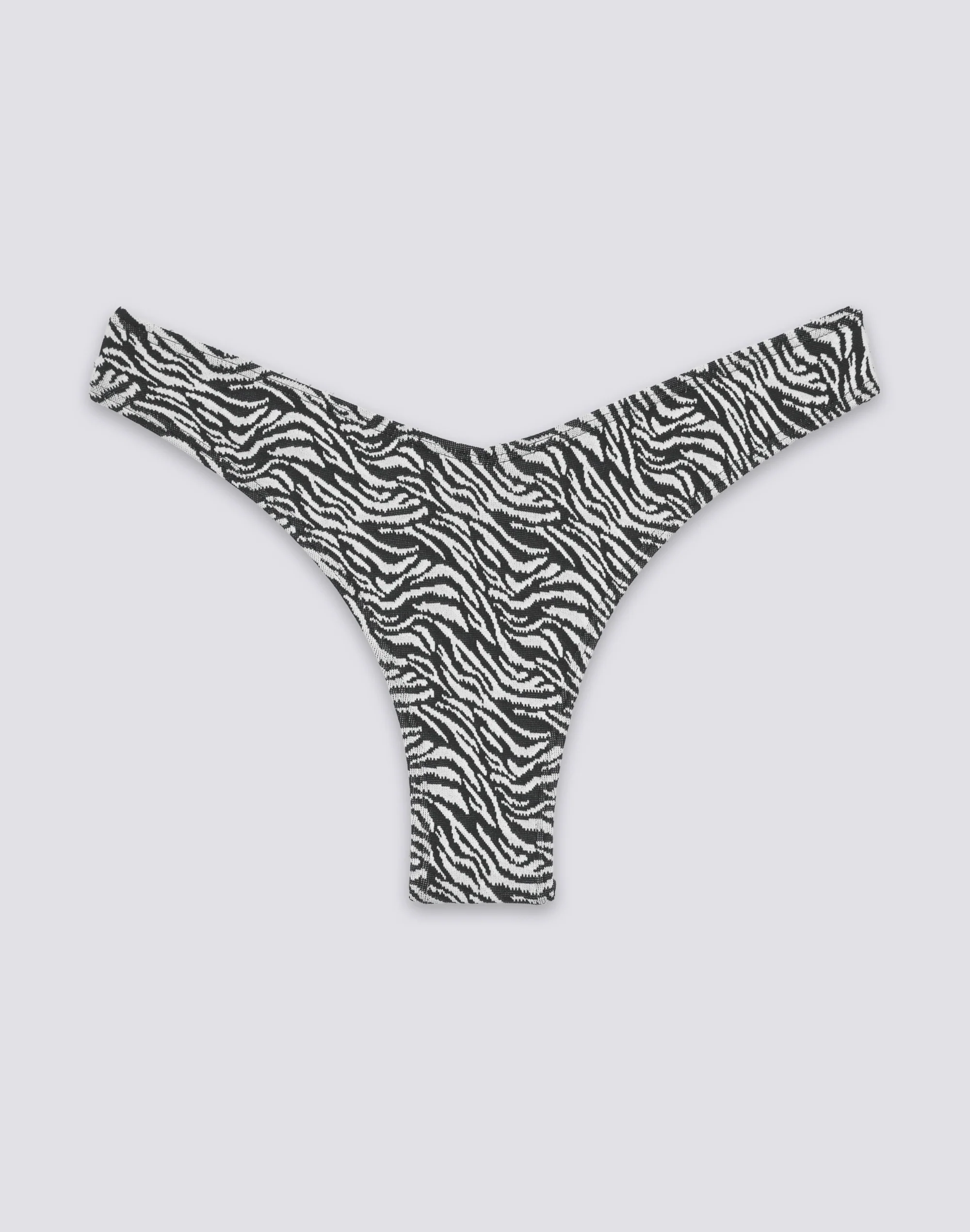 LOREN - SLIP BIKINI SGAMBATO CON FANTASIA ZEBRATA