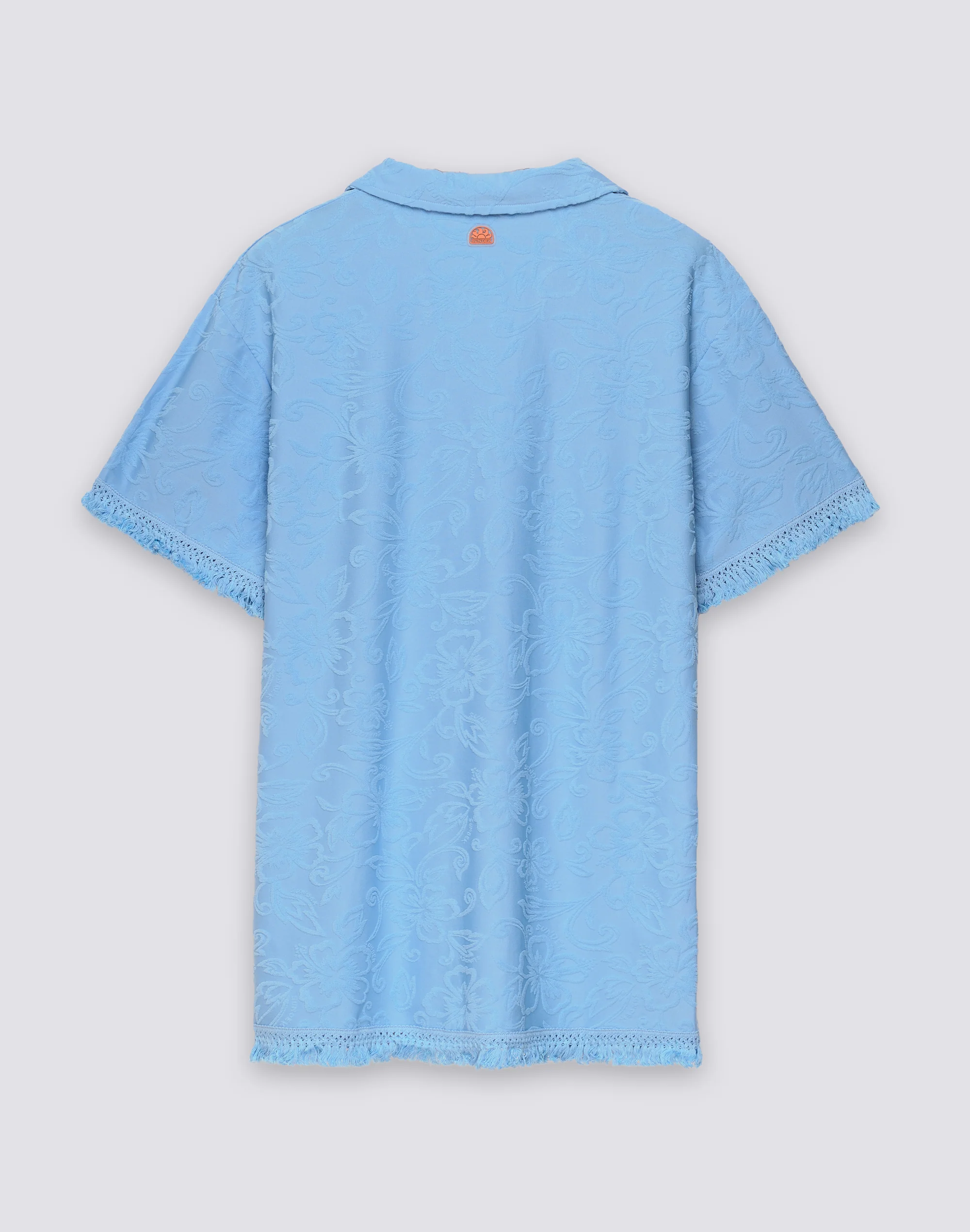 ABITO CORTO CON FRANGE IN SPUGNA JACQUARD - Image 2