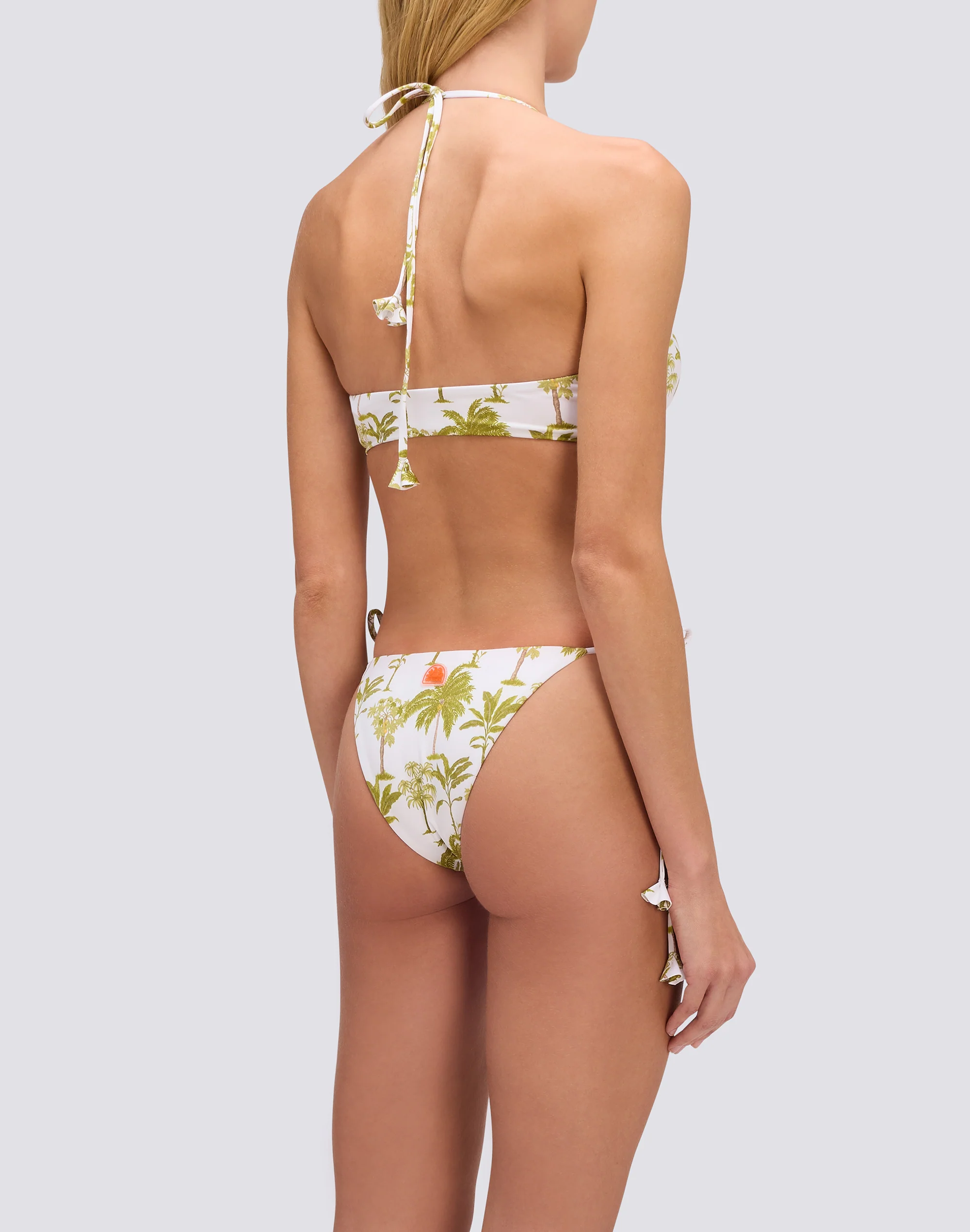 BIKINI TOP CON LACCI REGOLABILI E NAPPE STAMPA BOTANIC - Image 3