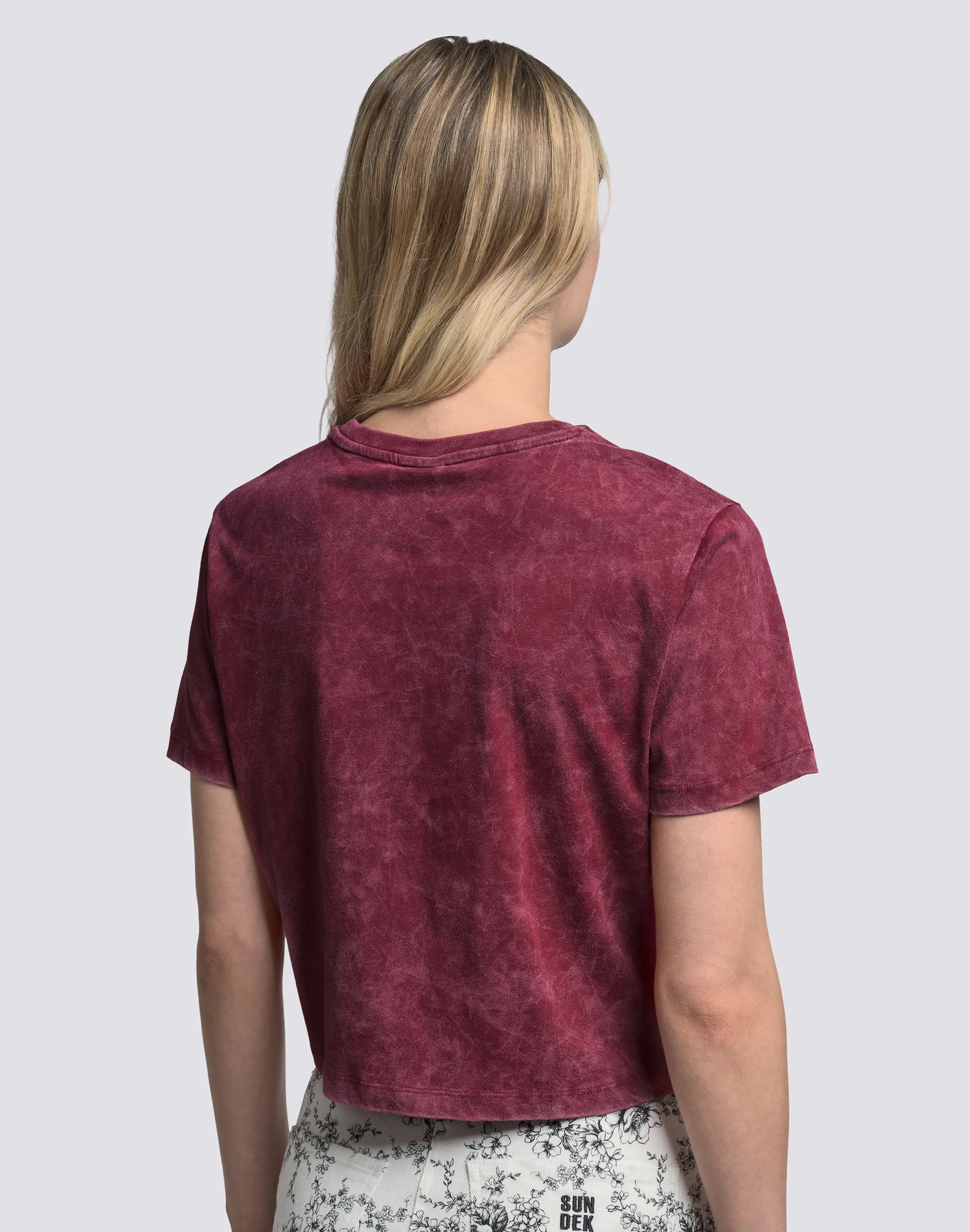 T-SHIRT DONNA CROPPED VINTAGE WASH - Image 5