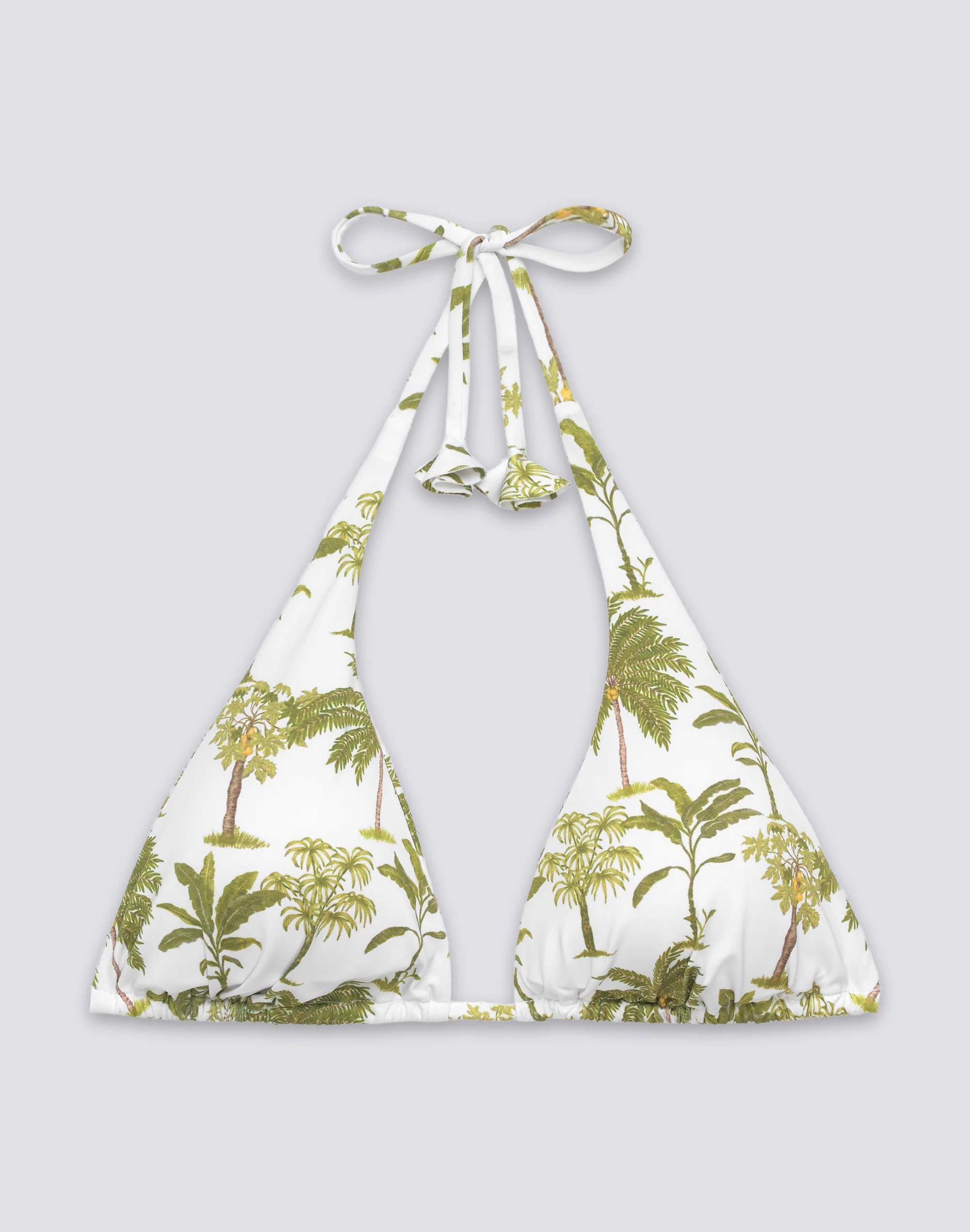 BIKINI TOP A TRIANGOLO AMERICANO CON NAPPE E FANTASIA BOTANIC
