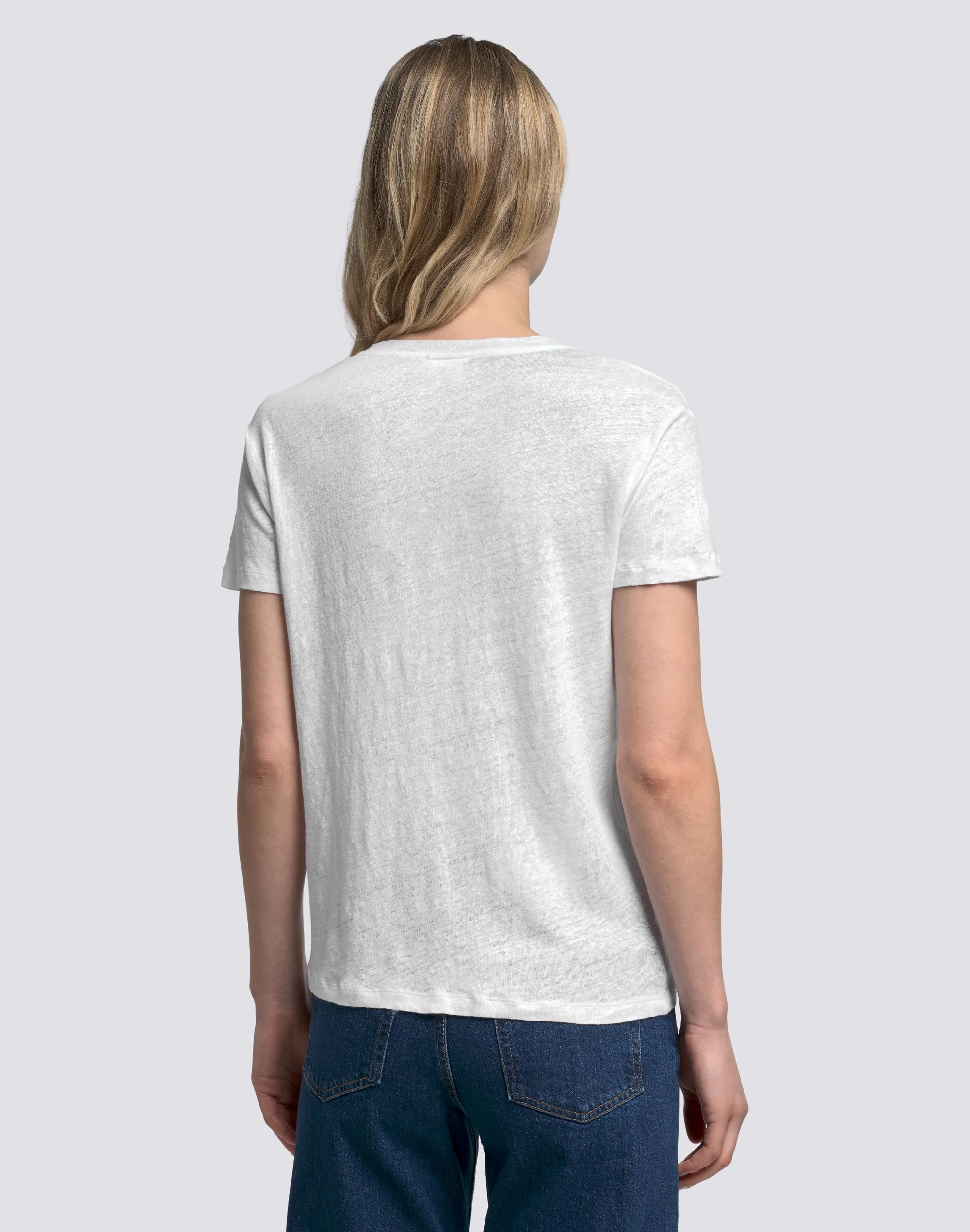 T-SHIRT DONNA A MEZZE MANICHE IN LINO - Image 5