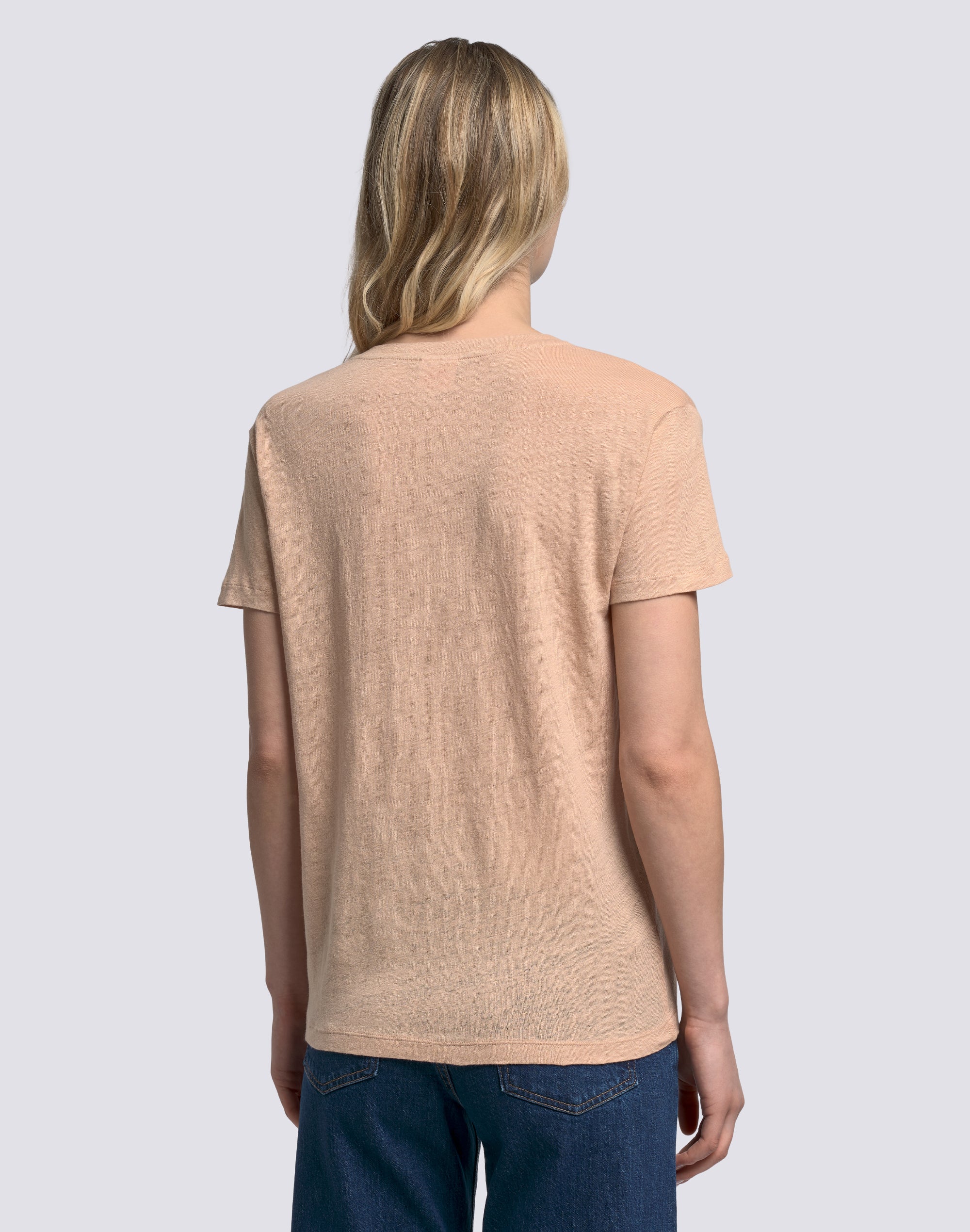 T-SHIRT DONNA A MEZZE MANICHE IN LINO - Image 5